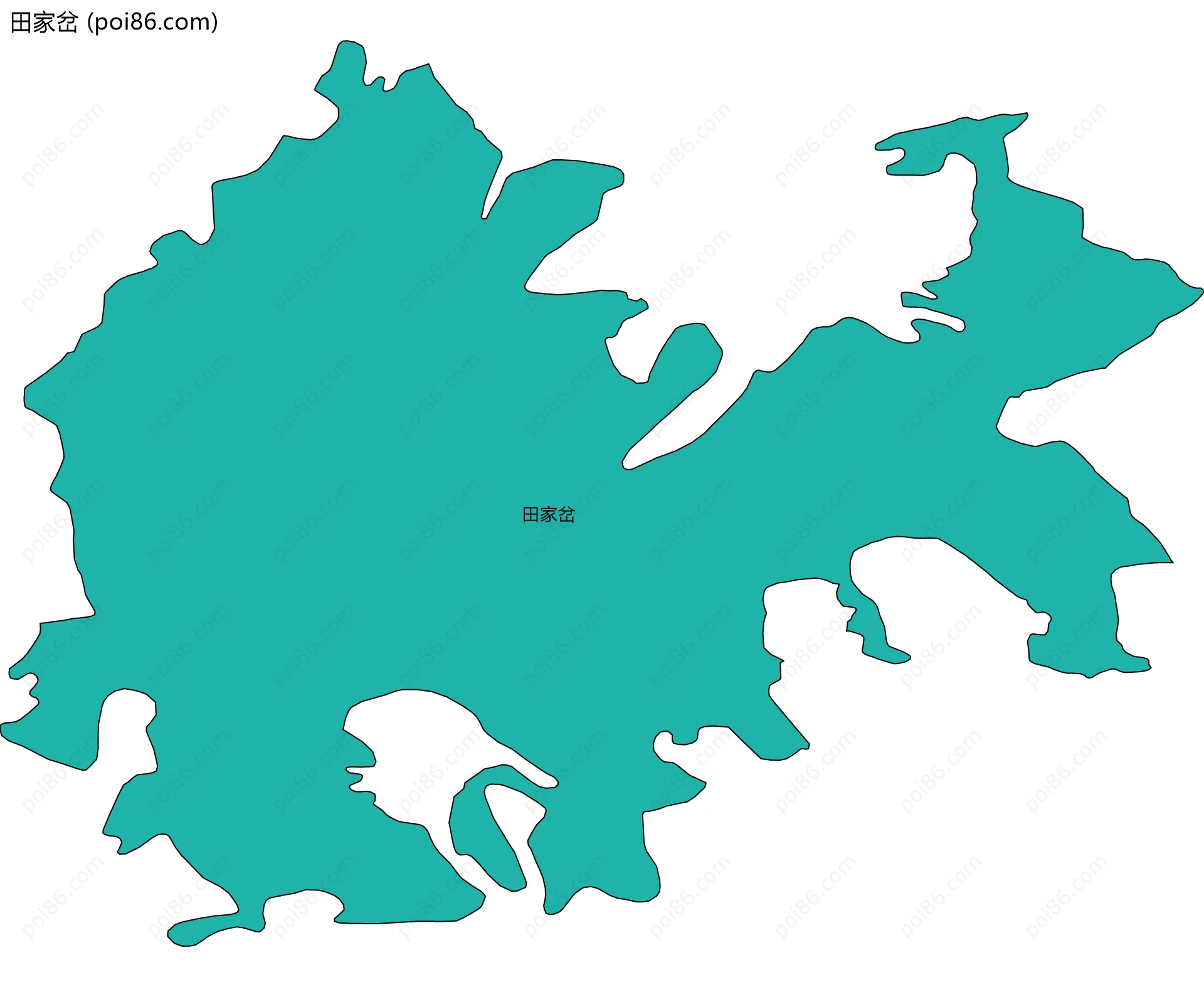 田家岔边界地图