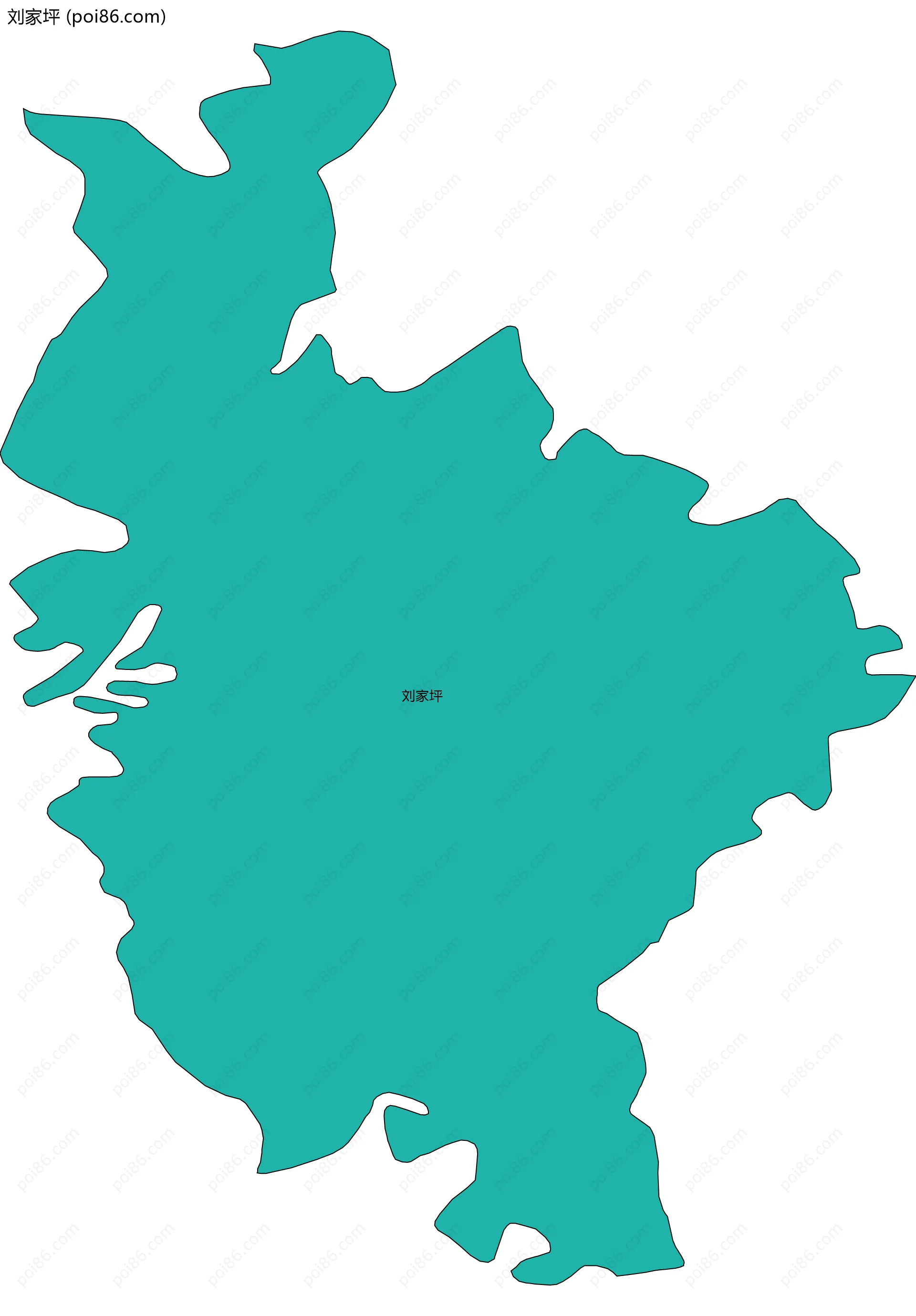 刘家坪边界地图