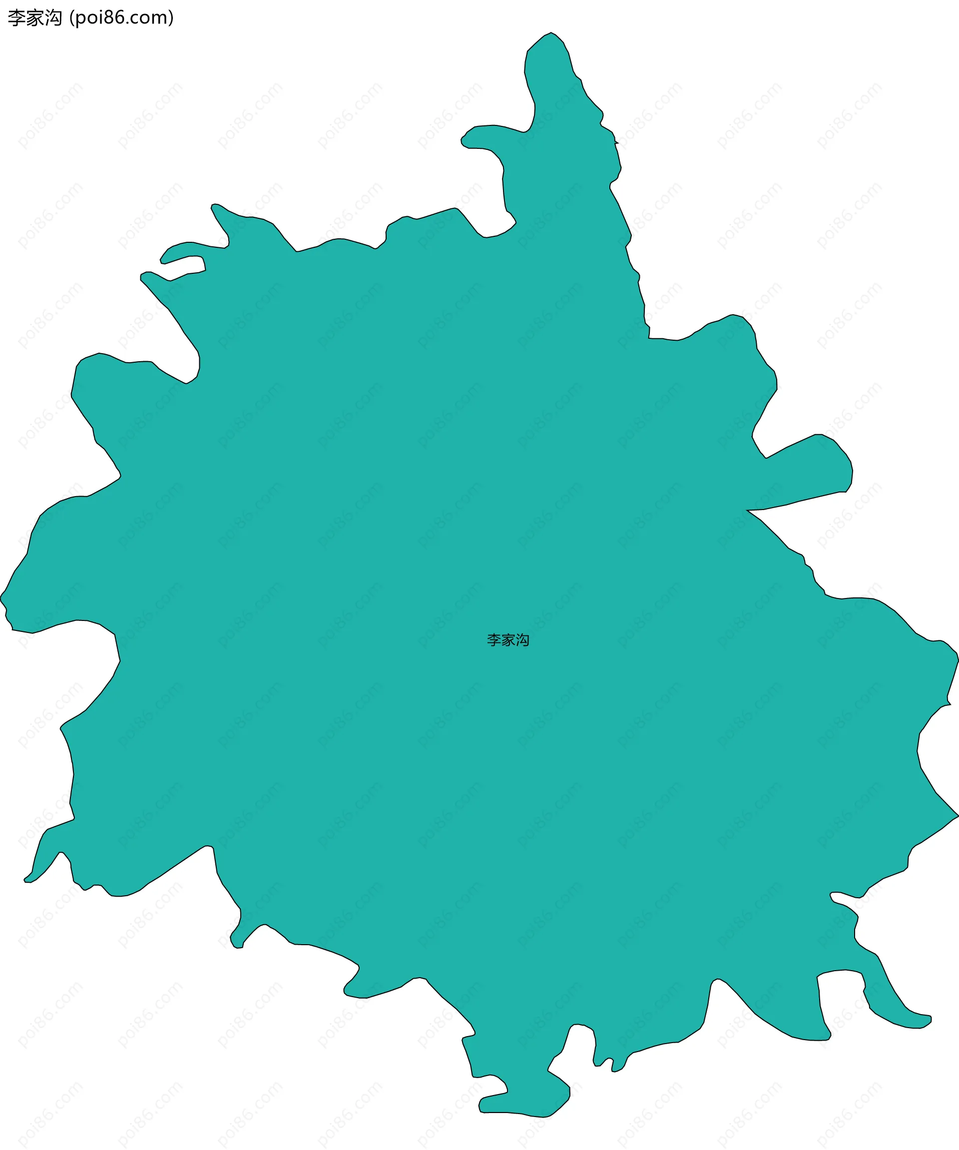 李家沟边界地图