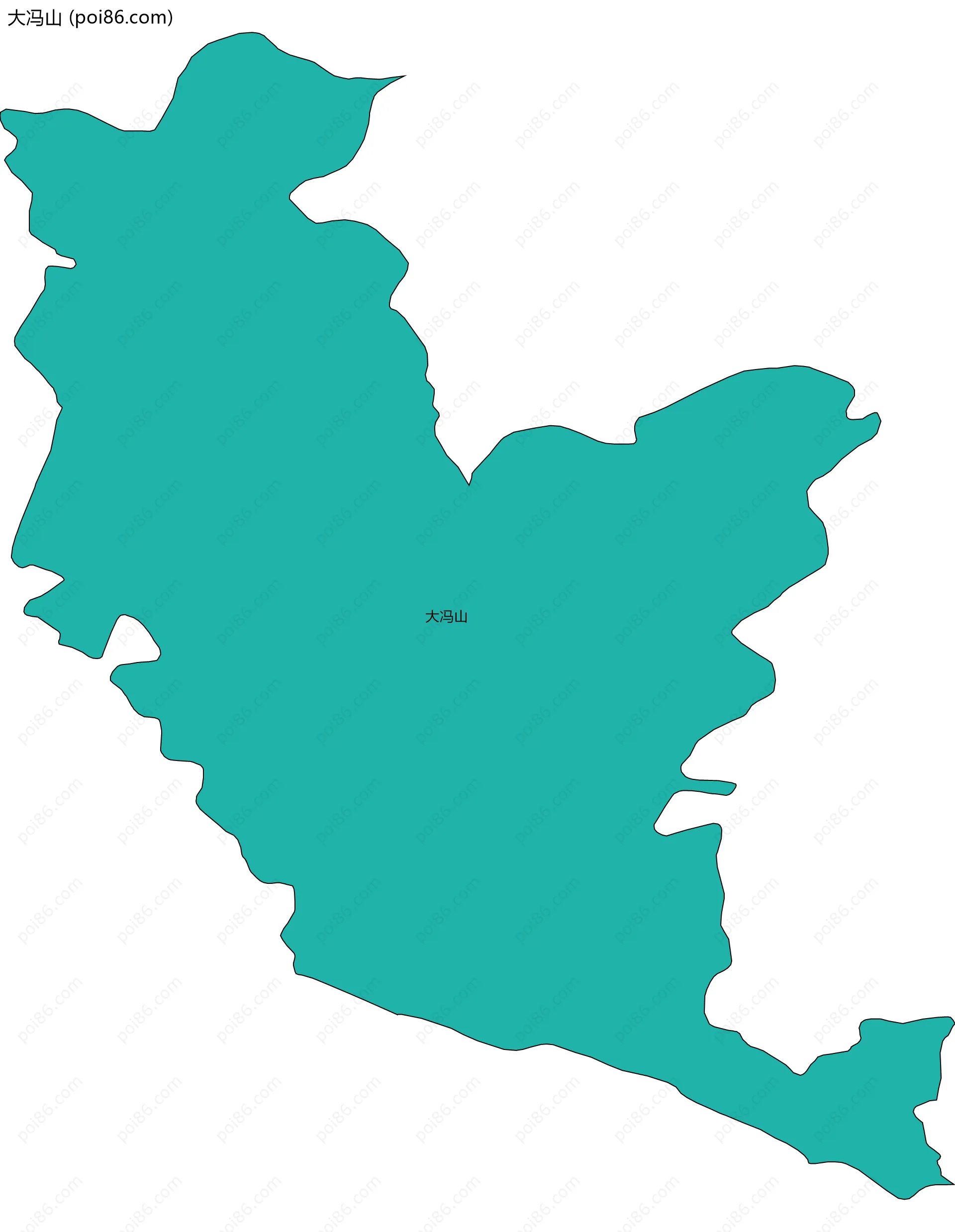 大冯山边界地图