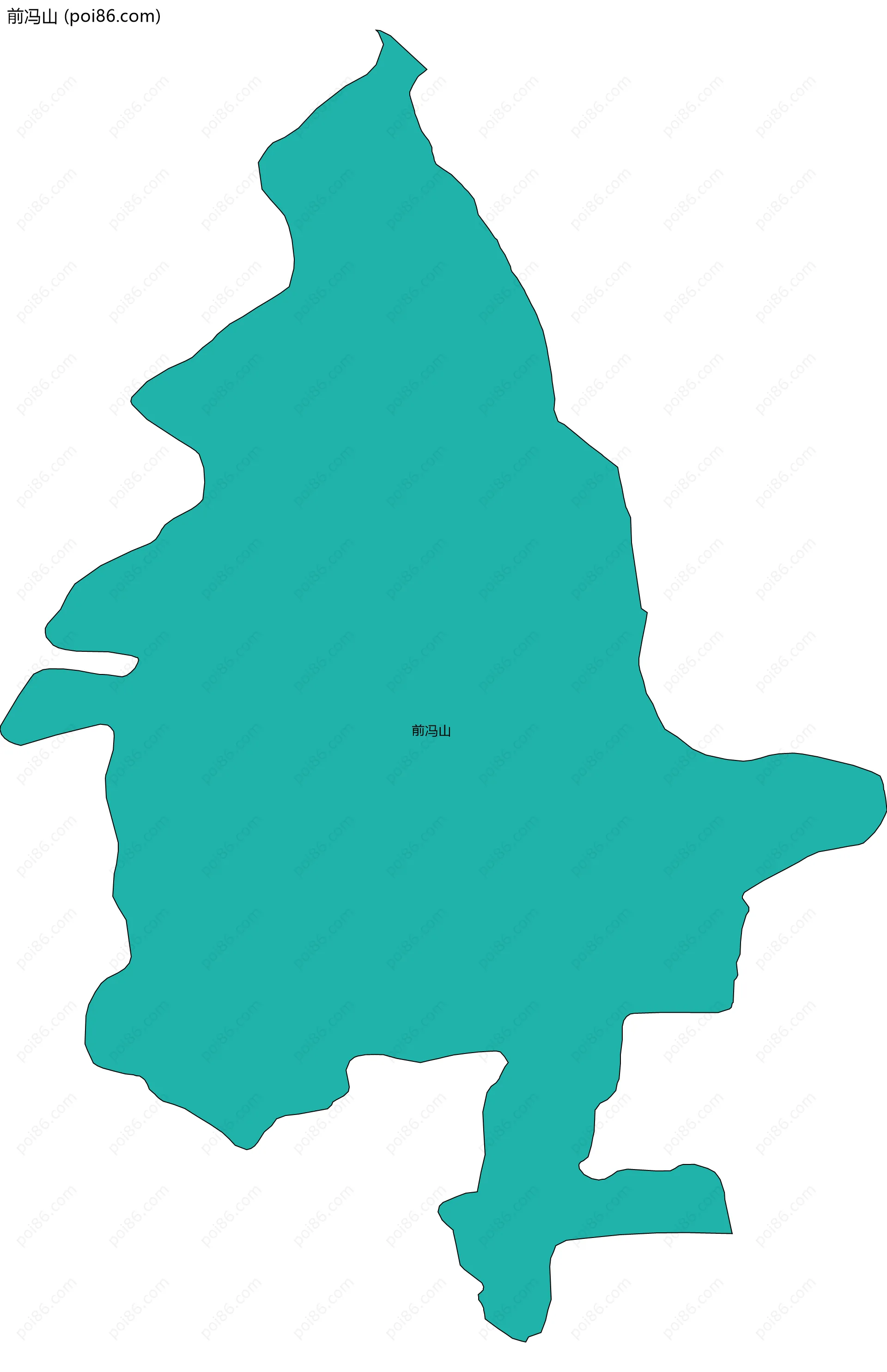 前冯山边界地图