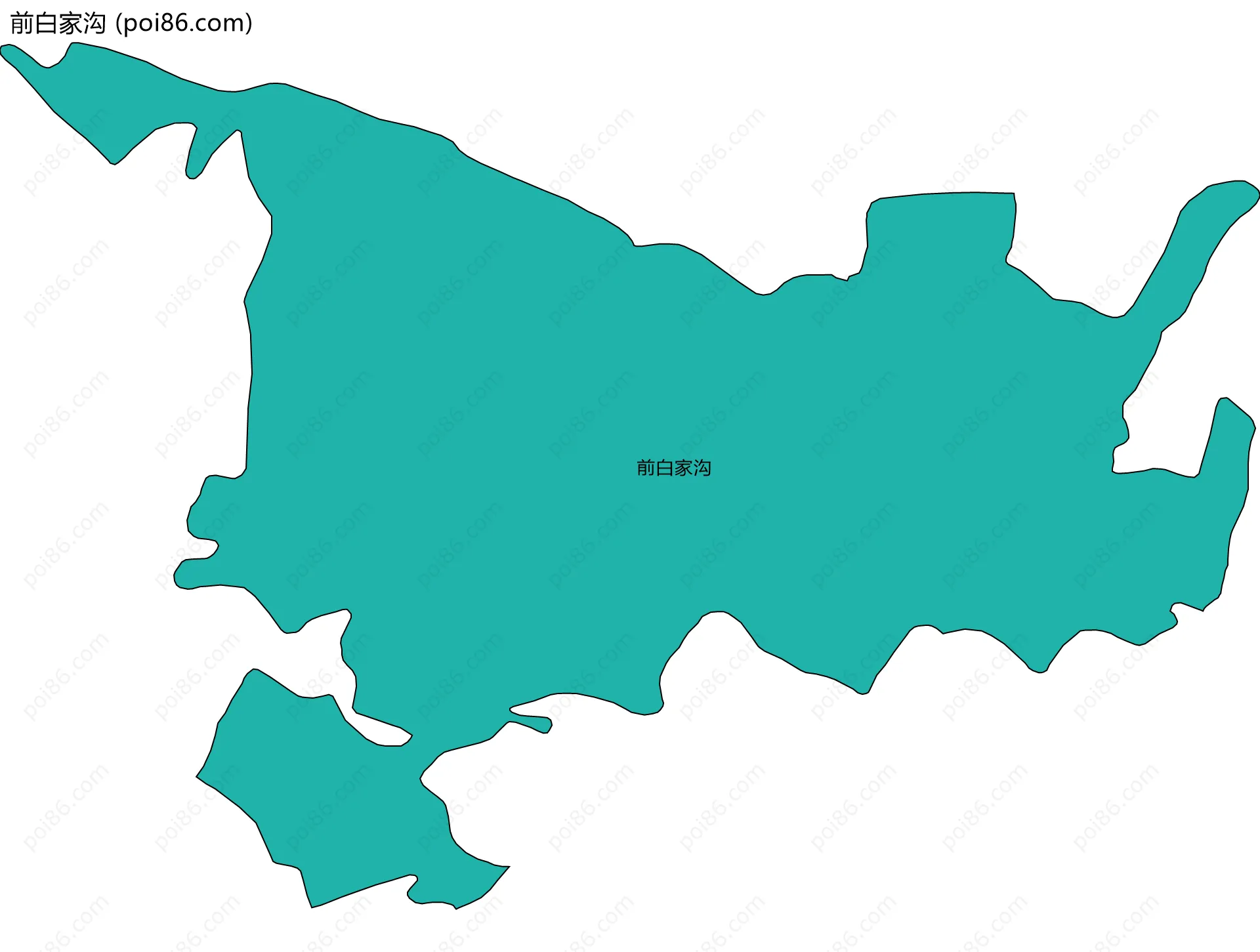 前白家沟边界地图