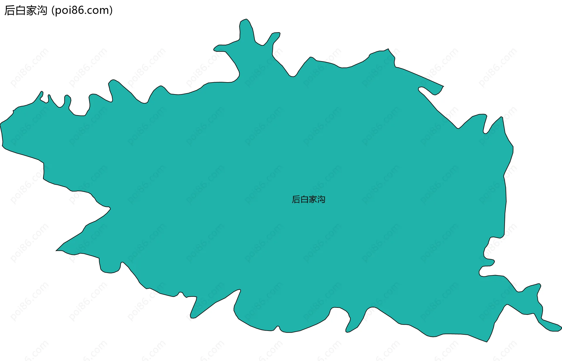 后白家沟边界地图