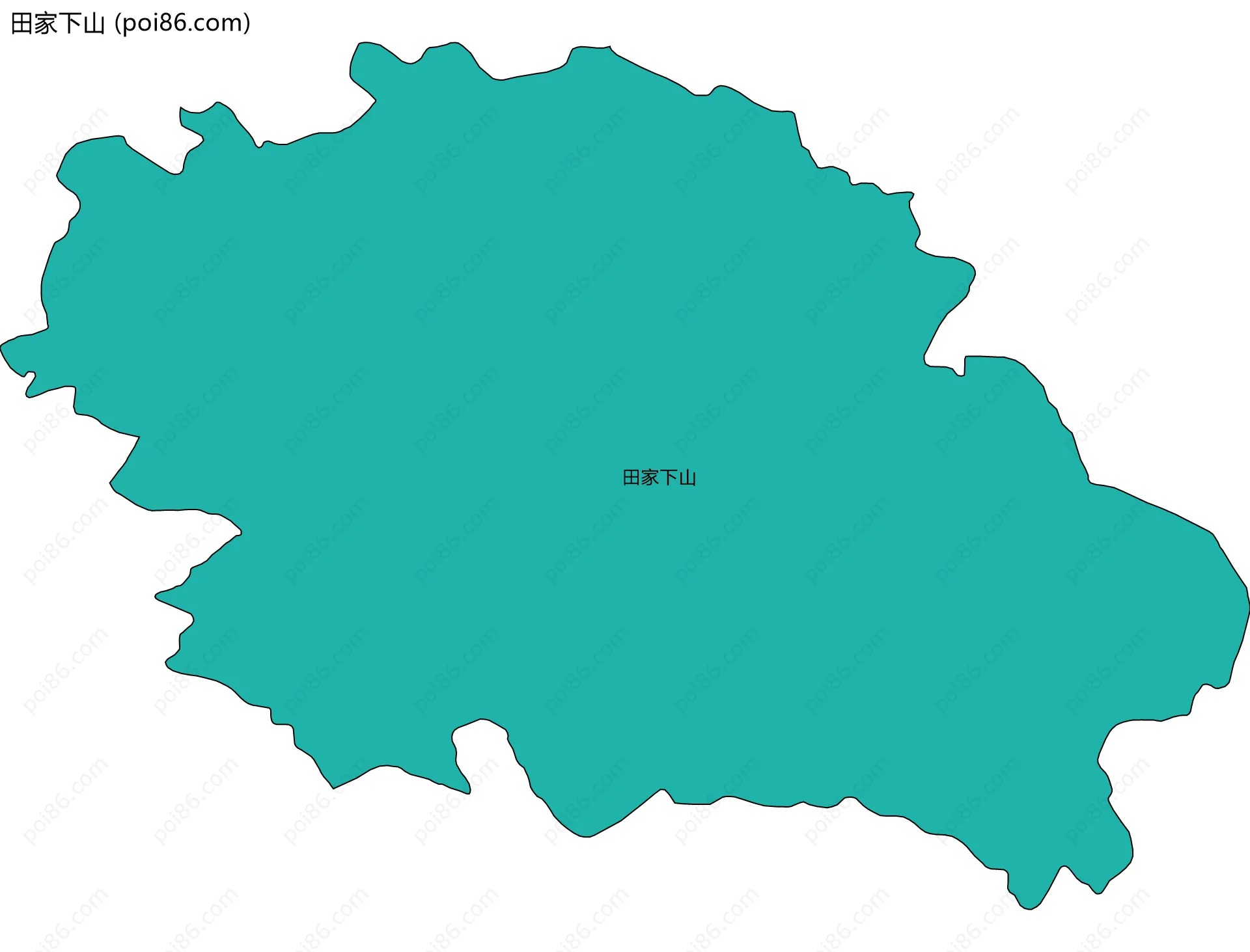 田家下山边界地图
