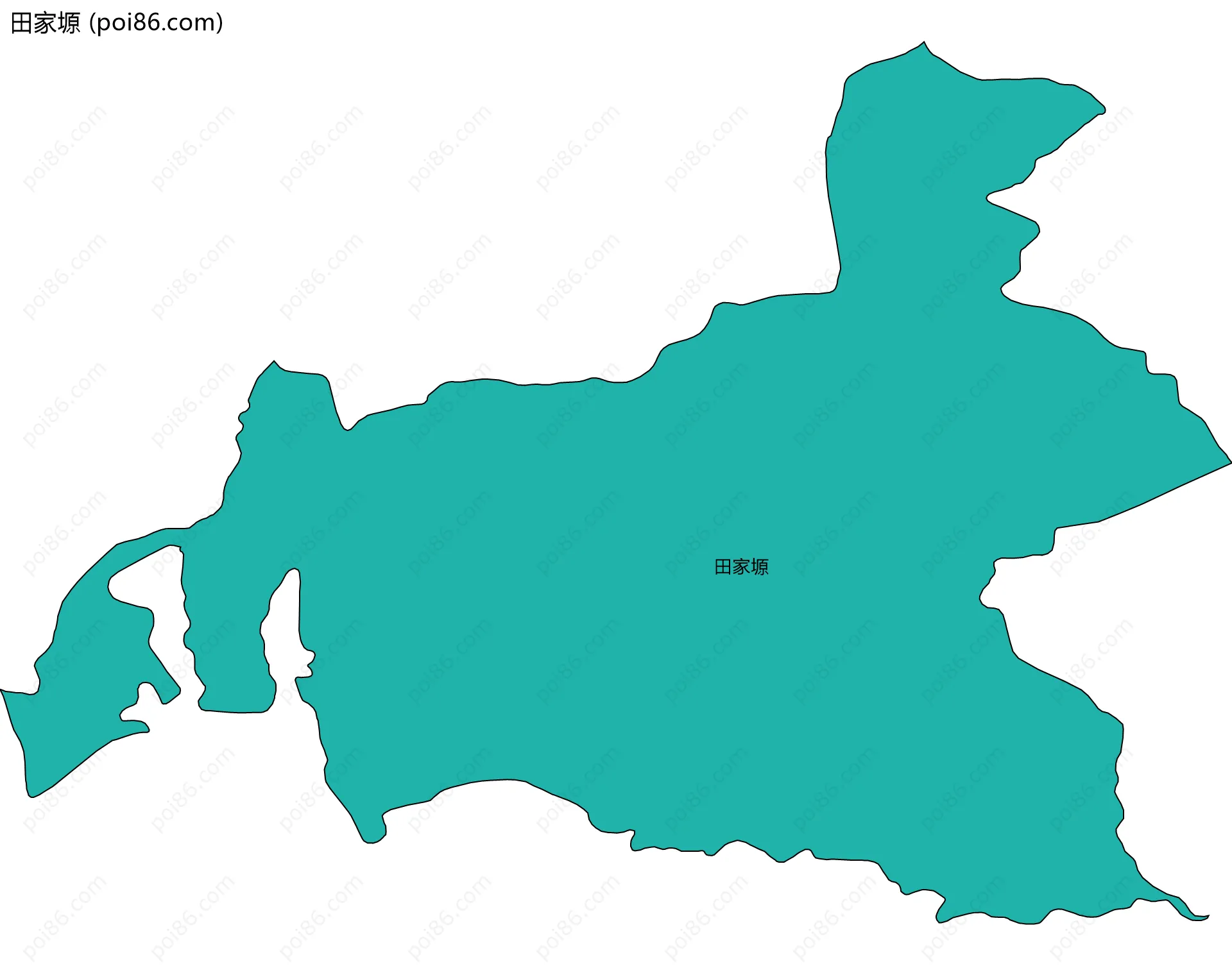 田家塬边界地图