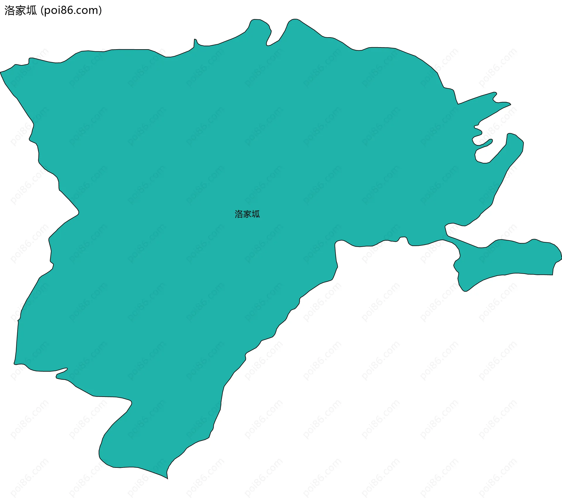 洛家坬边界地图