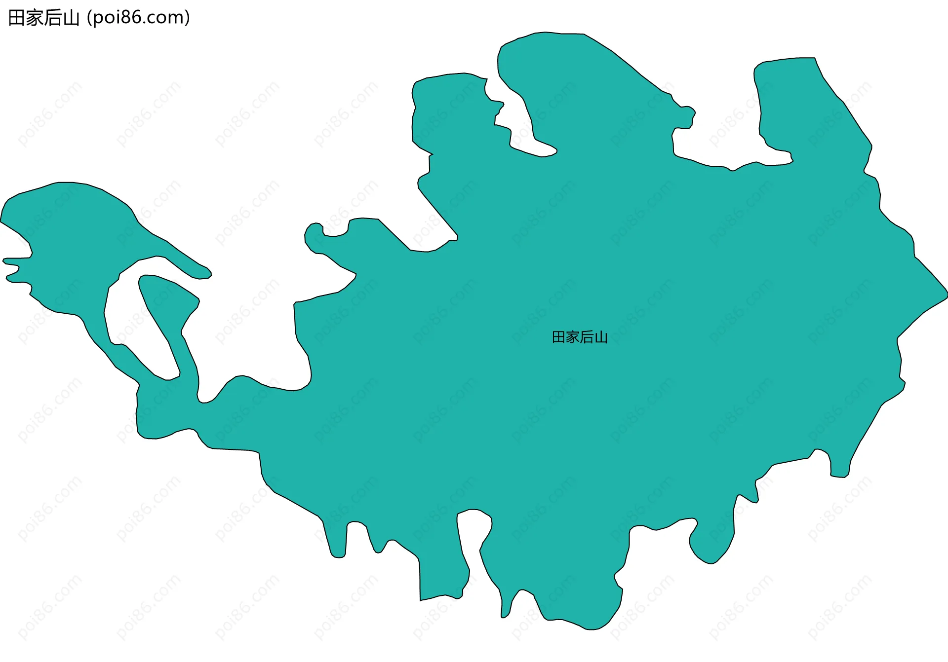 田家后山边界地图