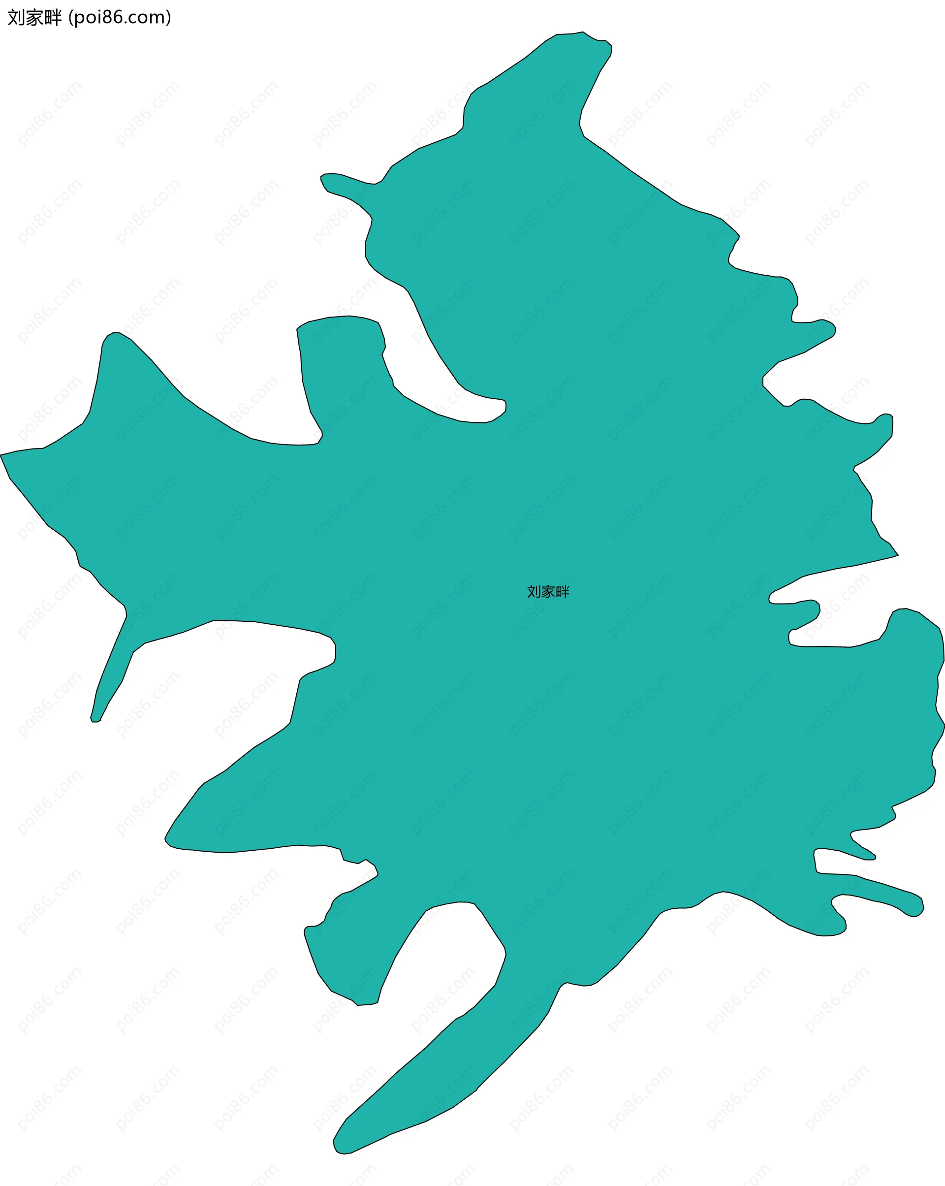 刘家畔边界地图