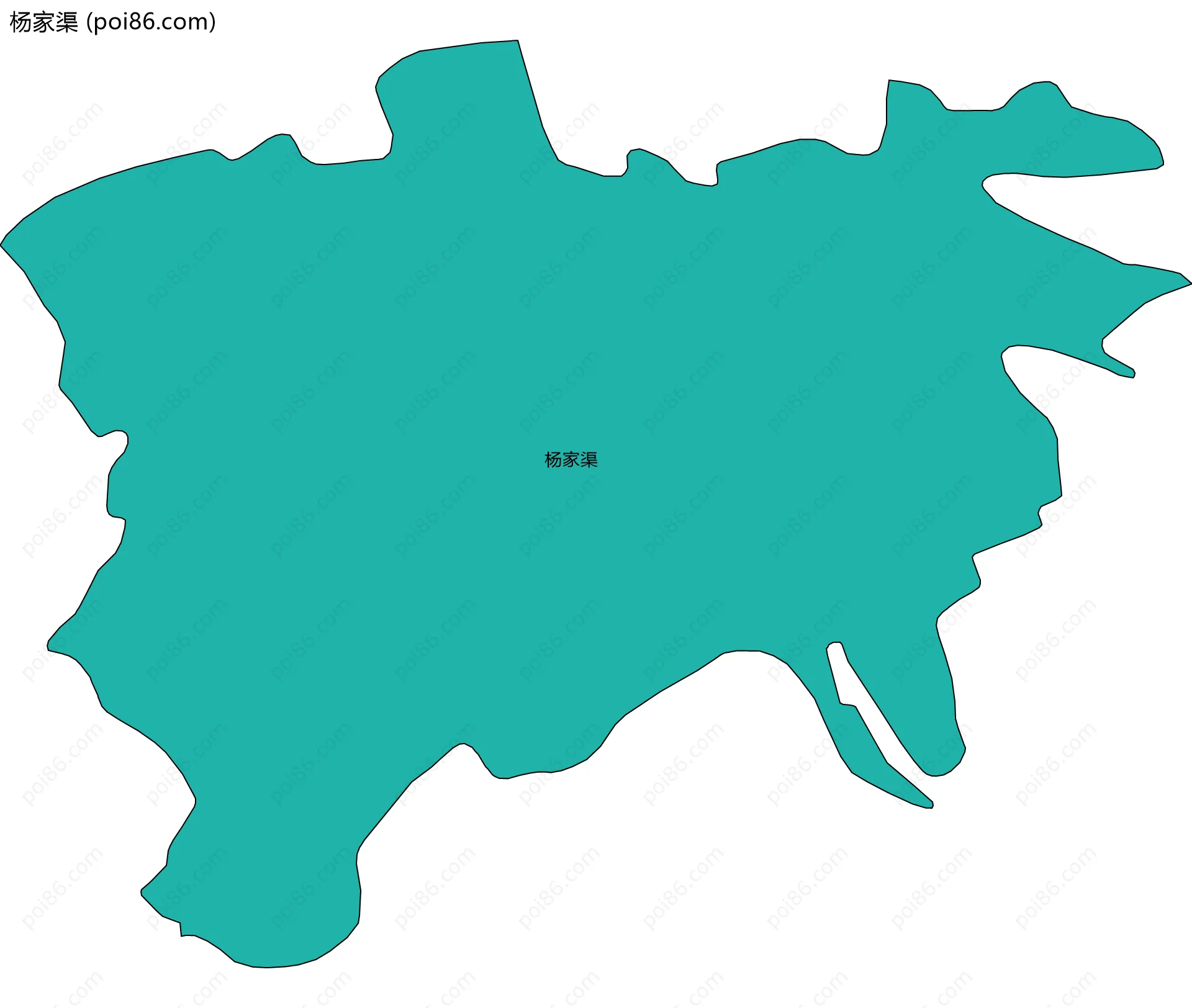 杨家渠边界地图