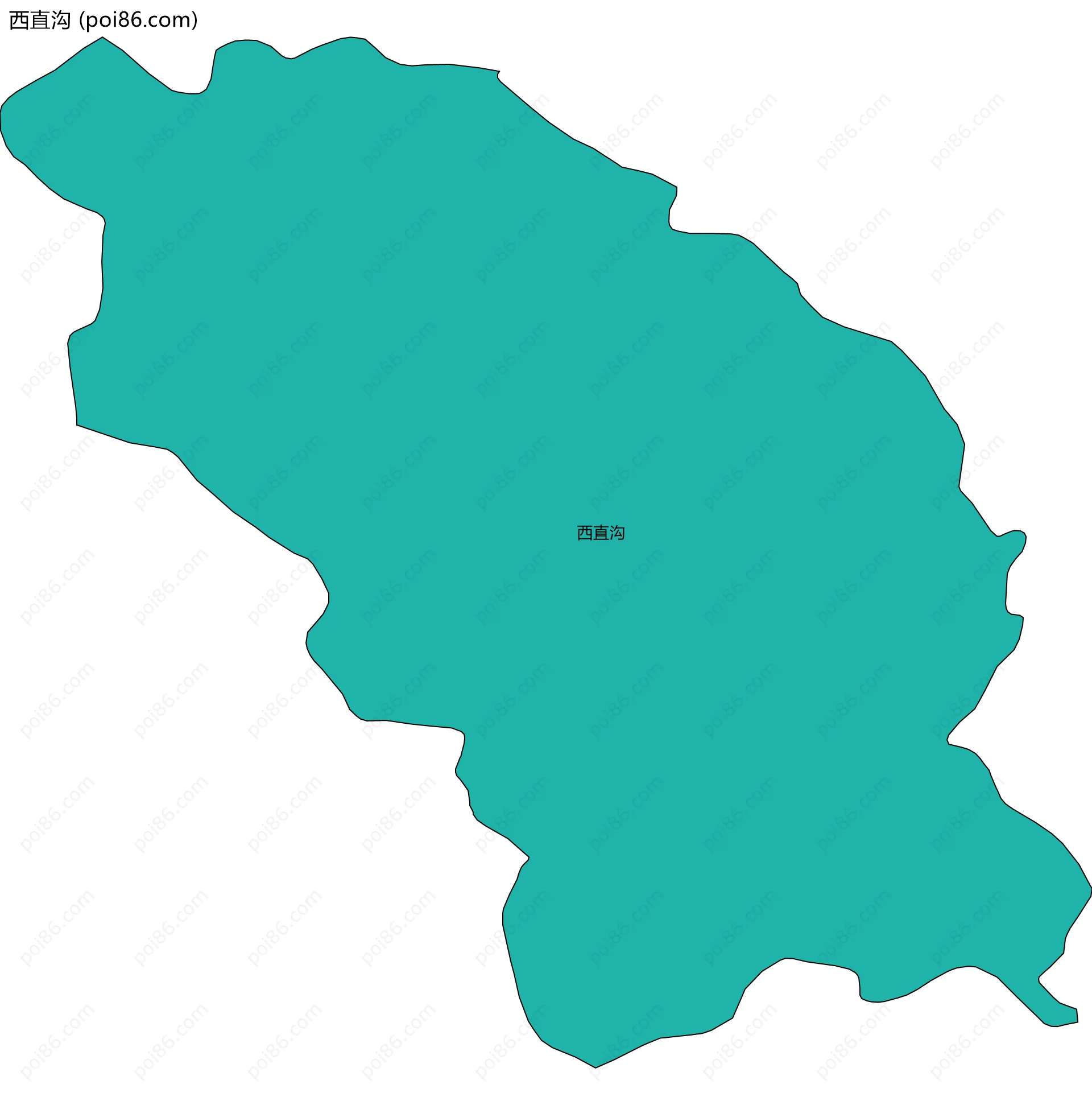 西直沟边界地图