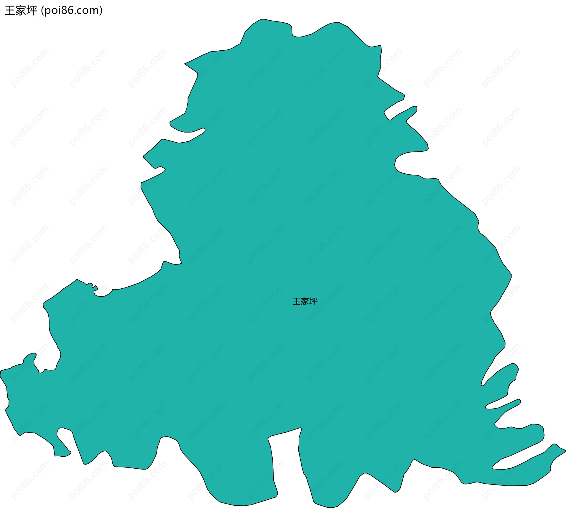 王家坪边界地图