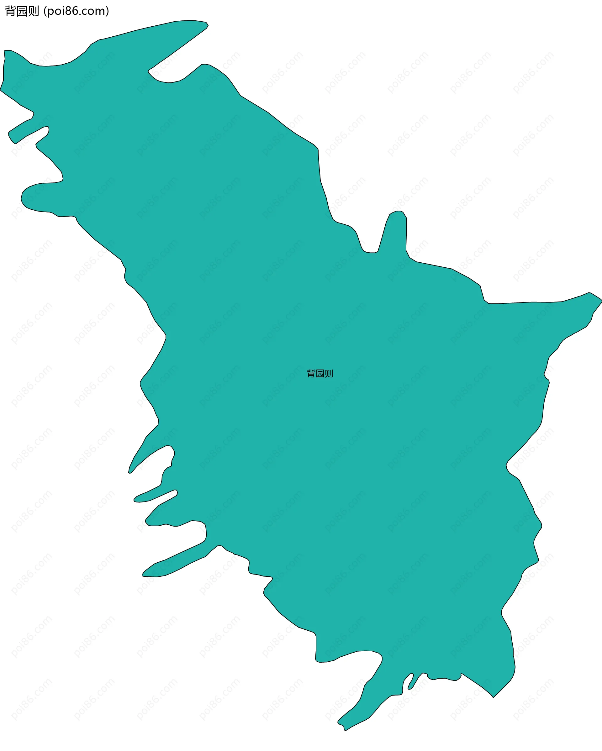 背园则边界地图