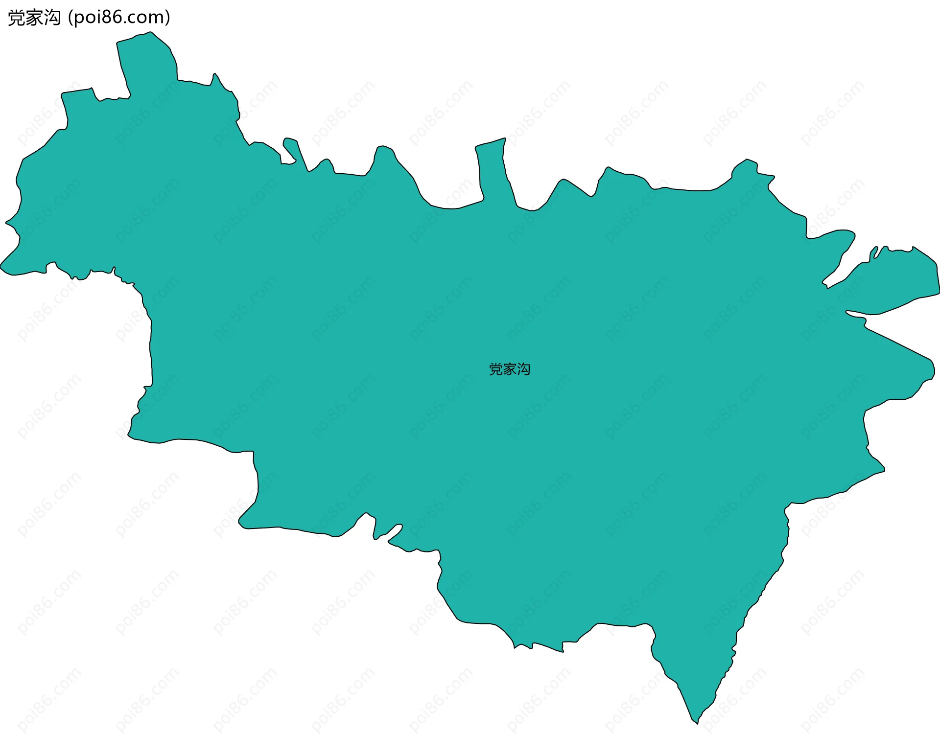 党家沟边界地图