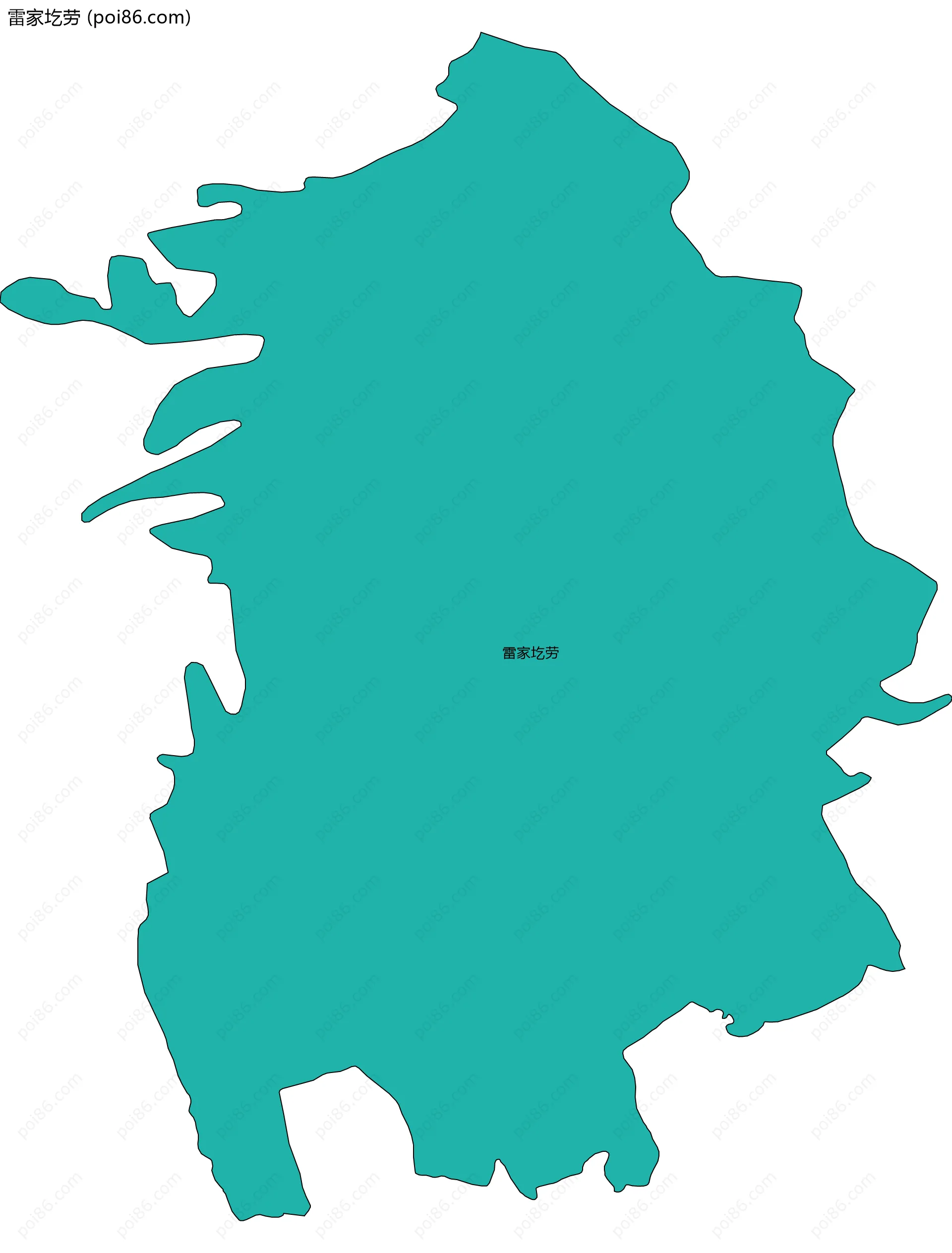 雷家圪劳边界地图