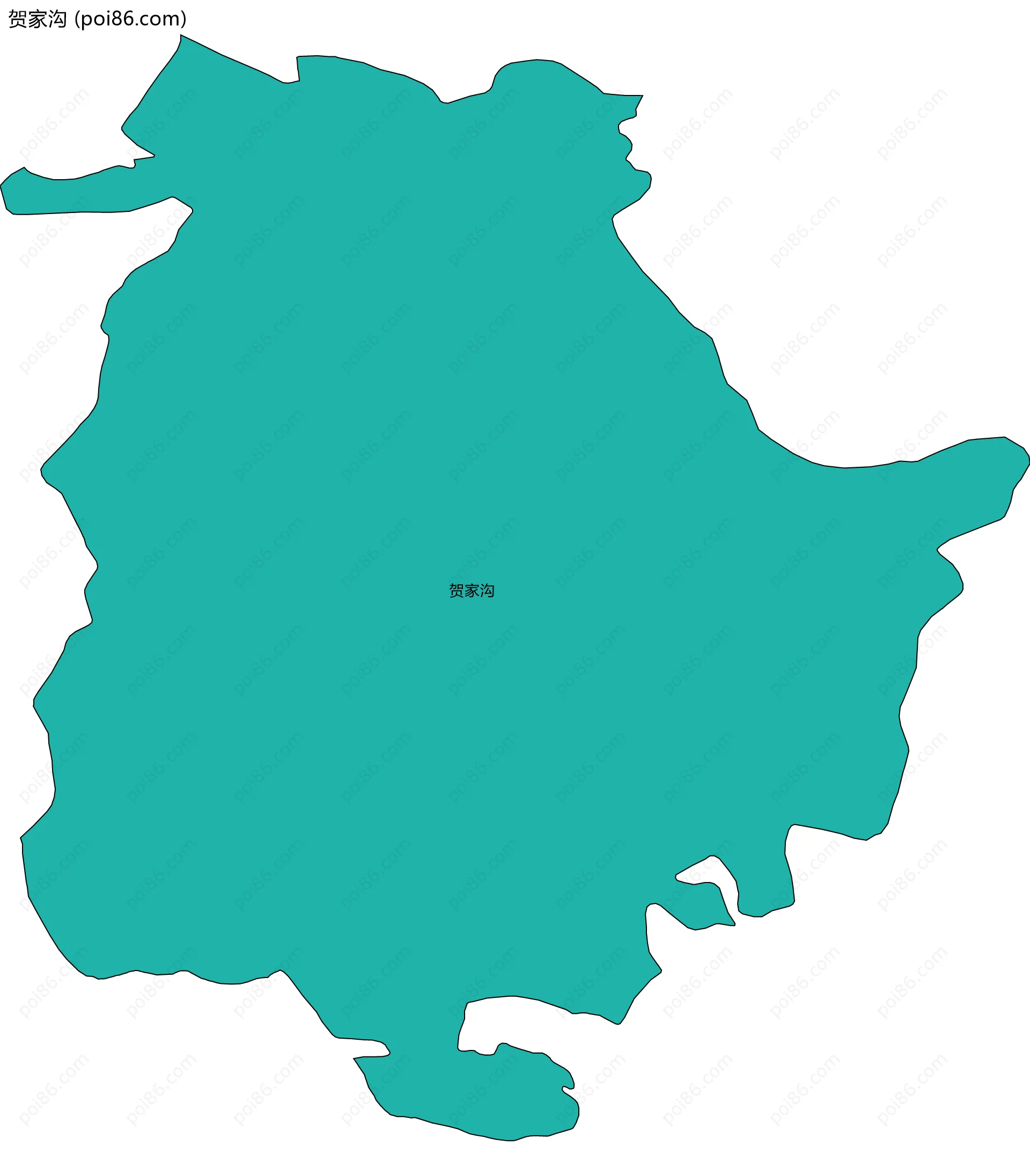 贺家沟边界地图