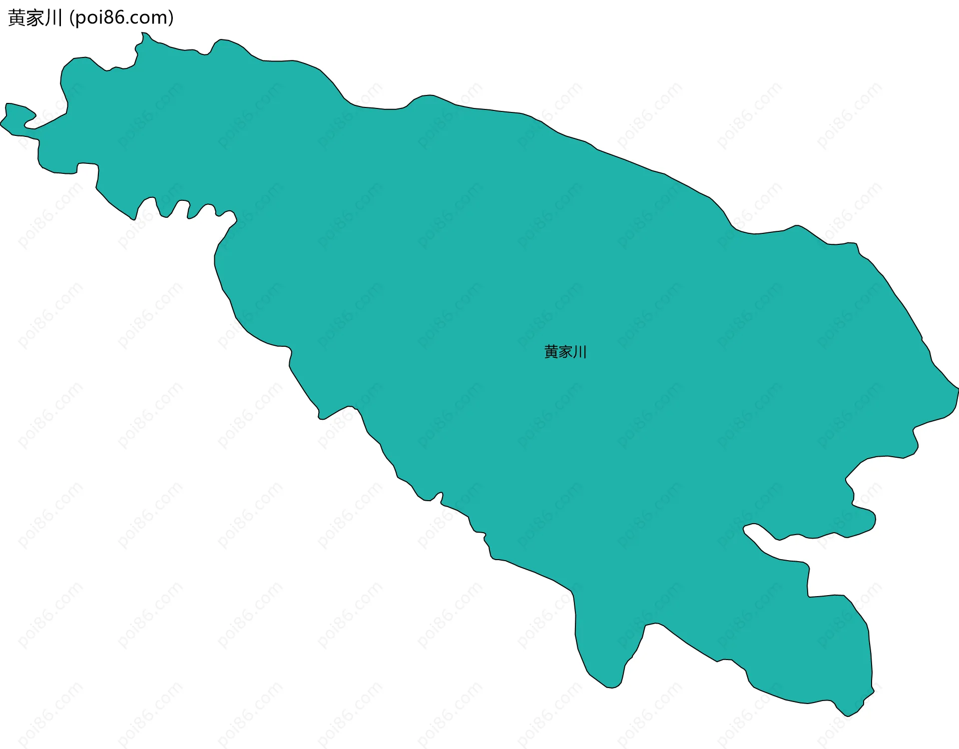 黄家川边界地图