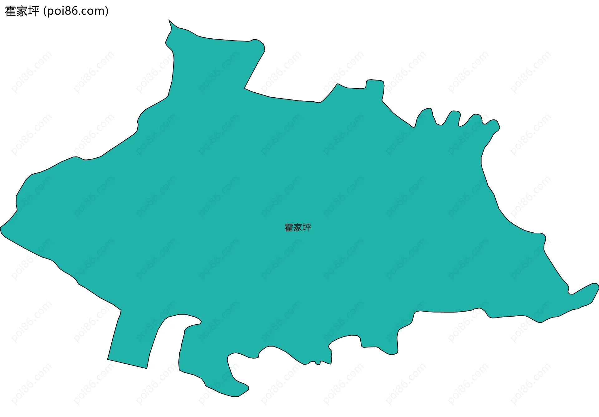 霍家坪边界地图