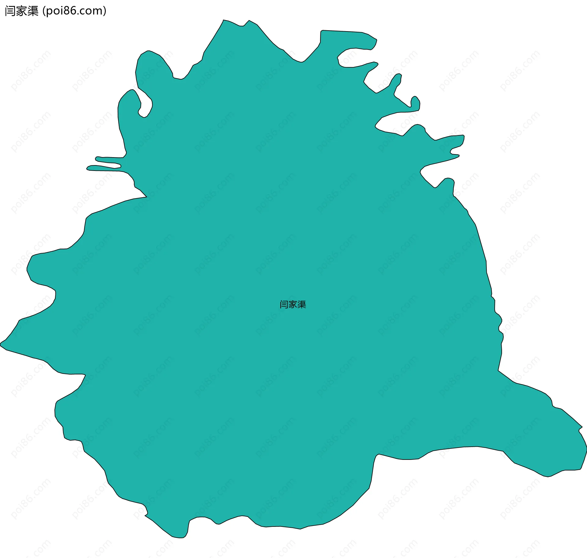 闫家渠边界地图