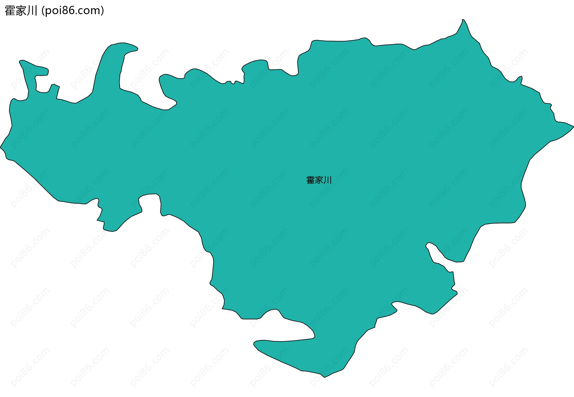 霍家川边界地图