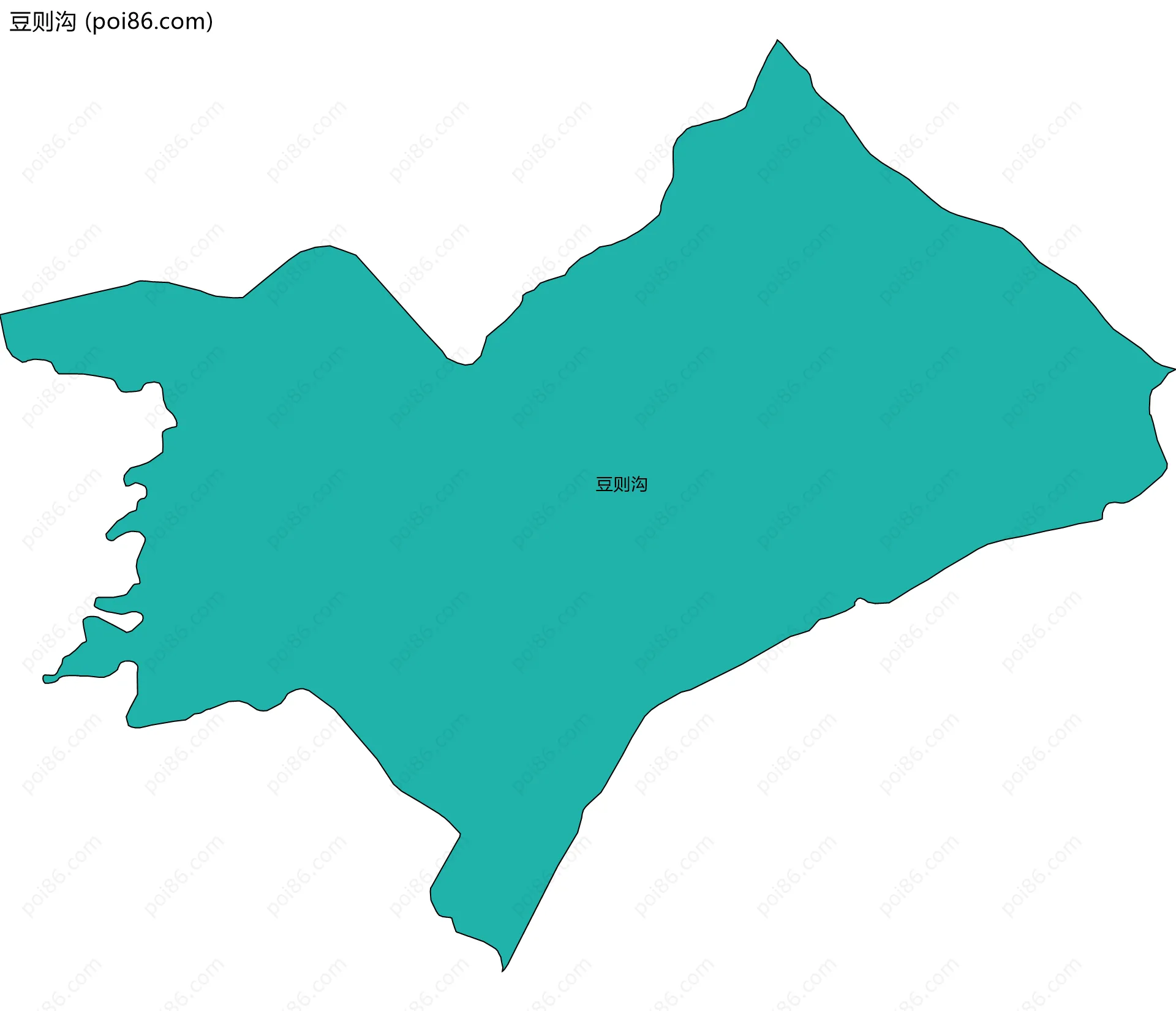 豆则沟边界地图