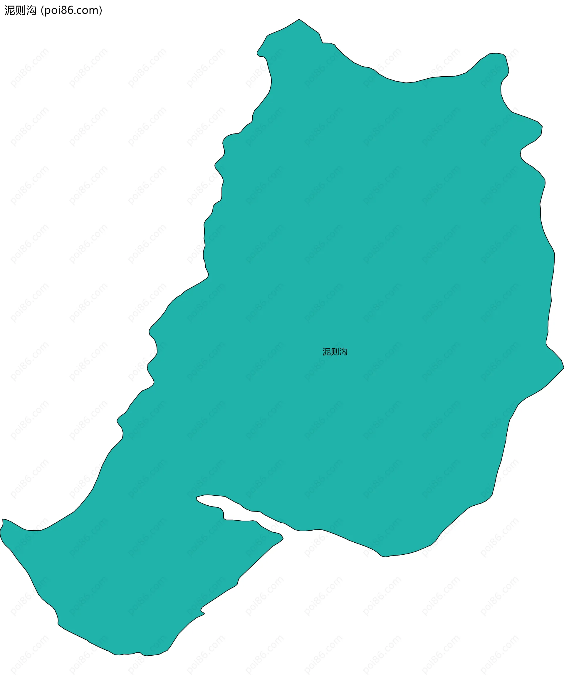 泥则沟边界地图