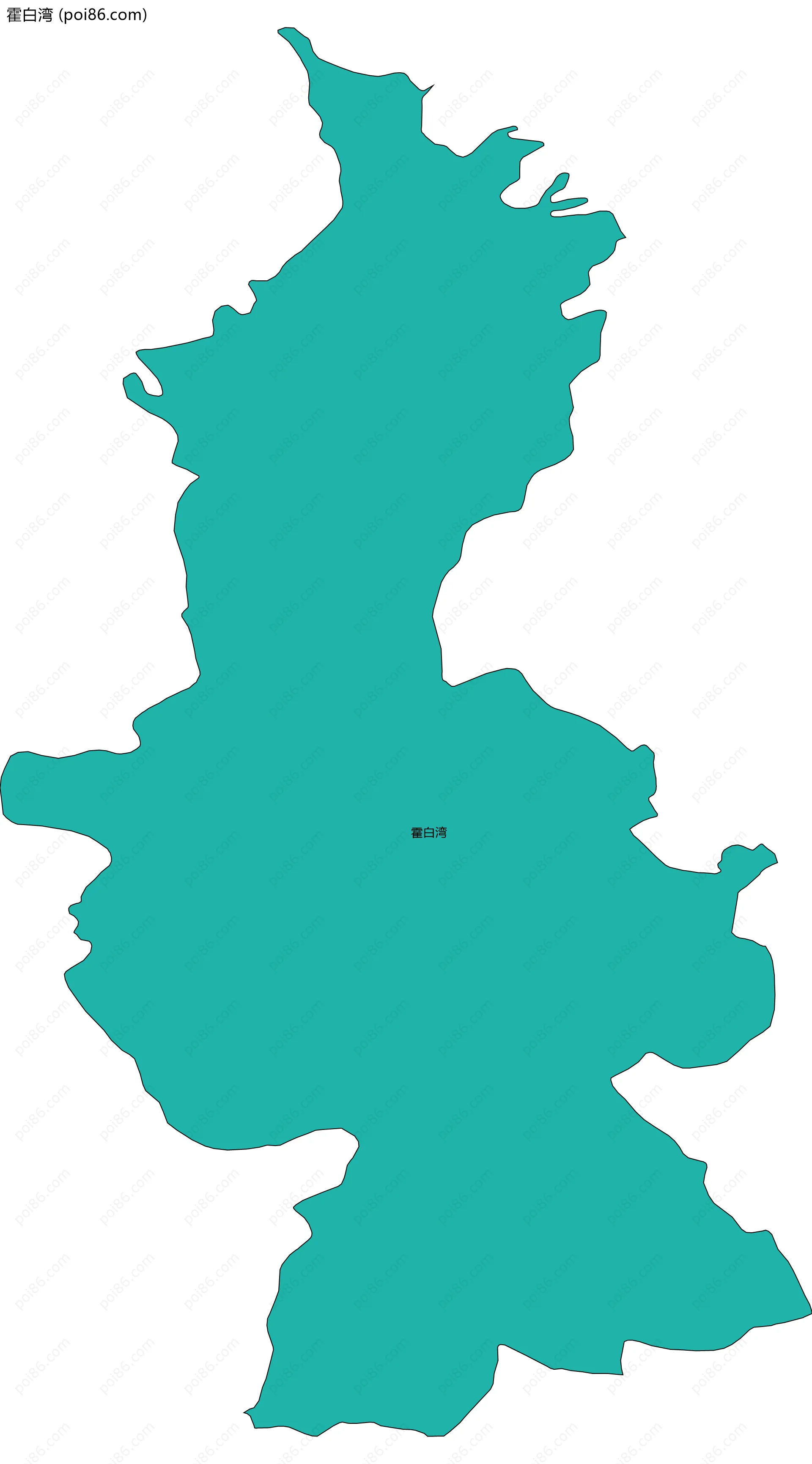 霍白湾边界地图