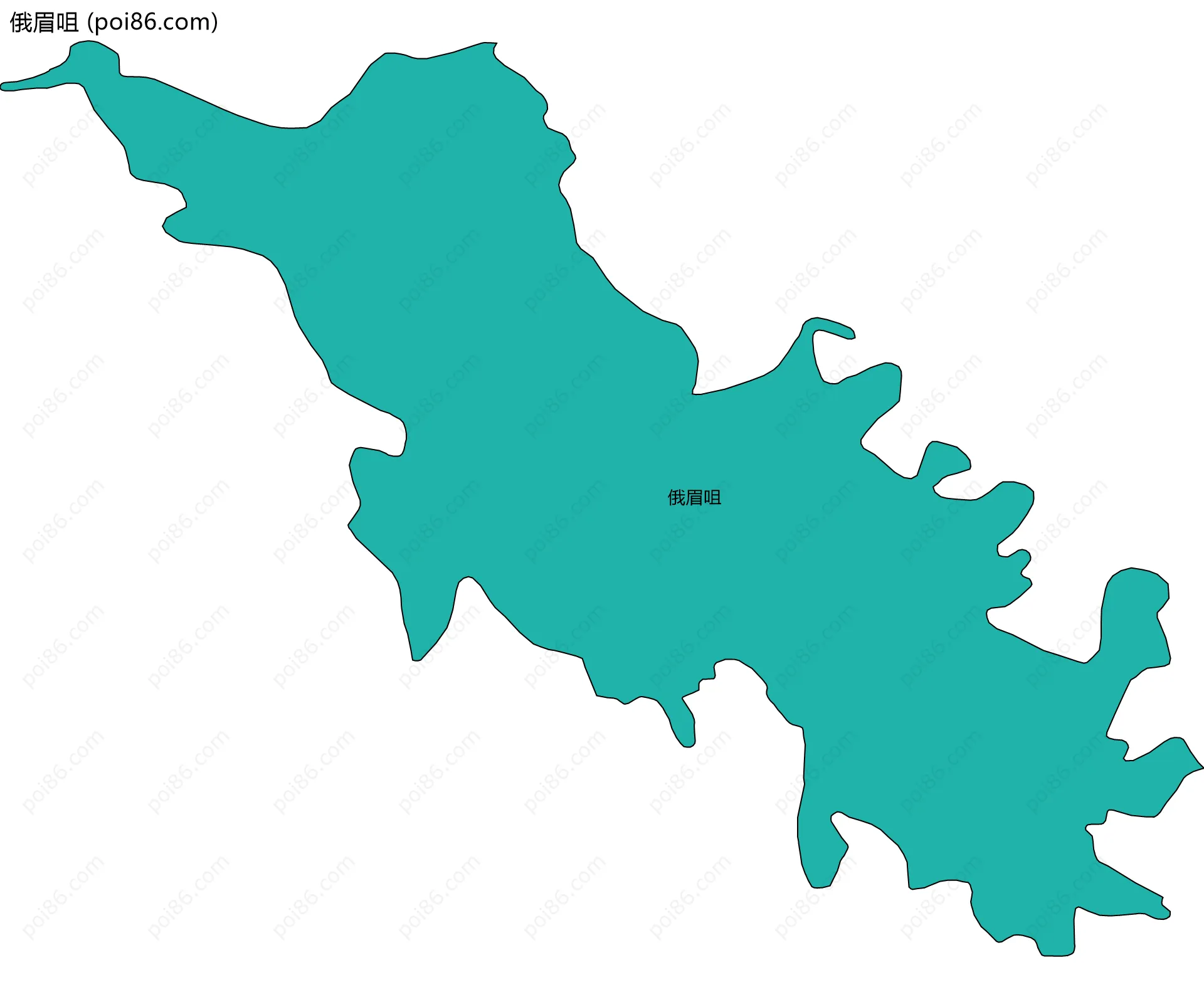 俄眉咀边界地图