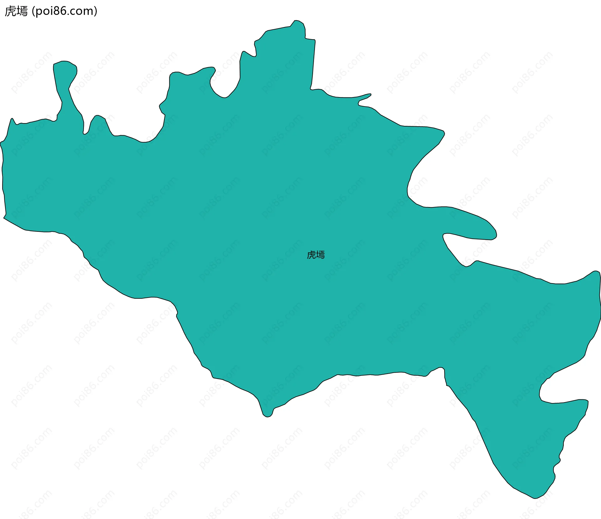 虎墕边界地图