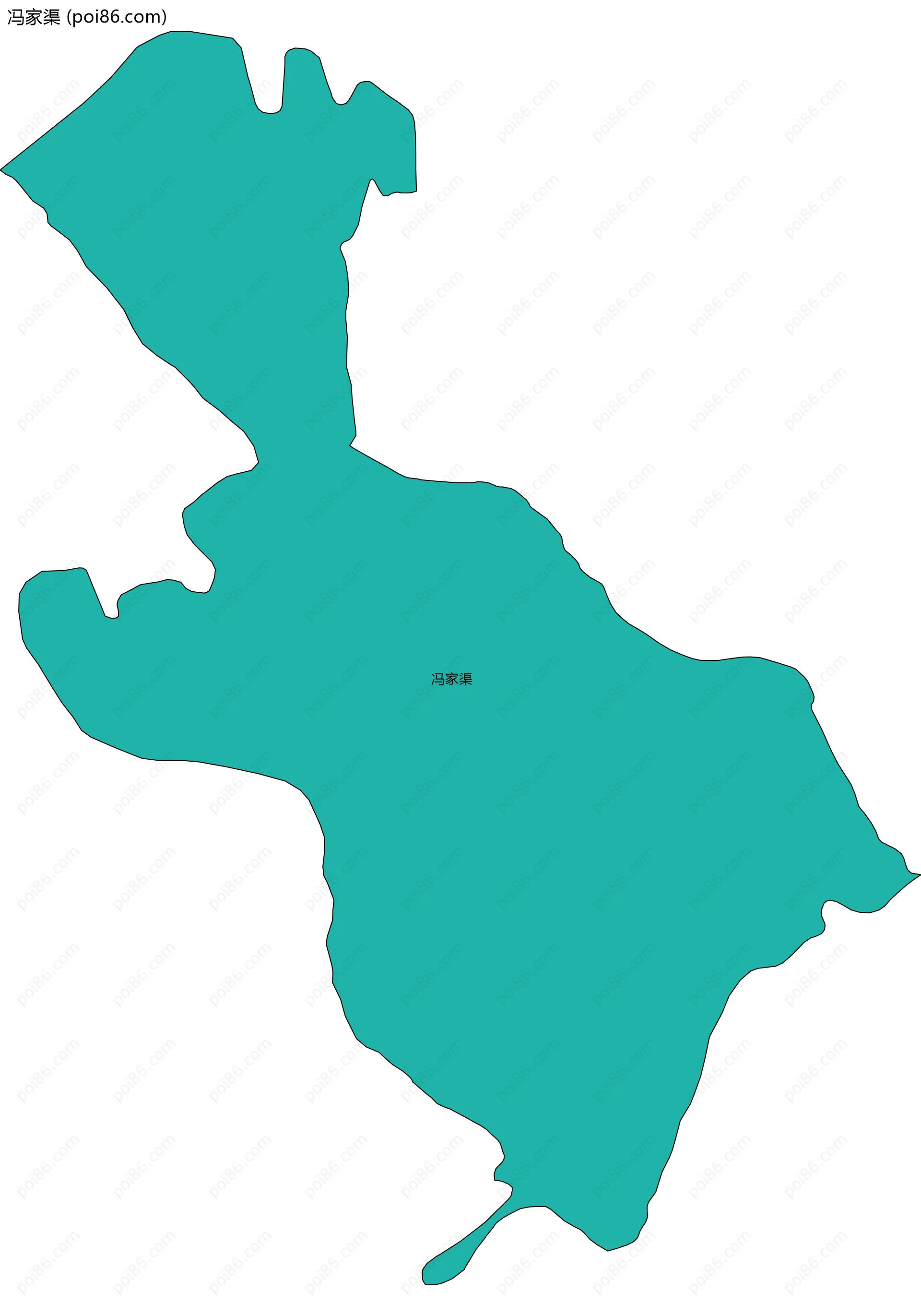 冯家渠边界地图