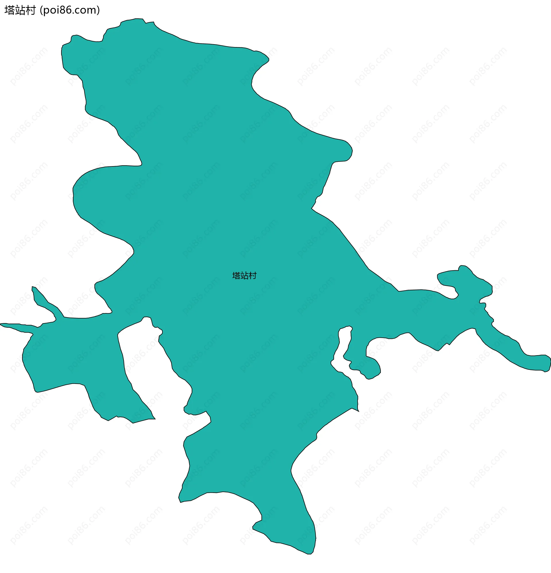 塔站村边界地图