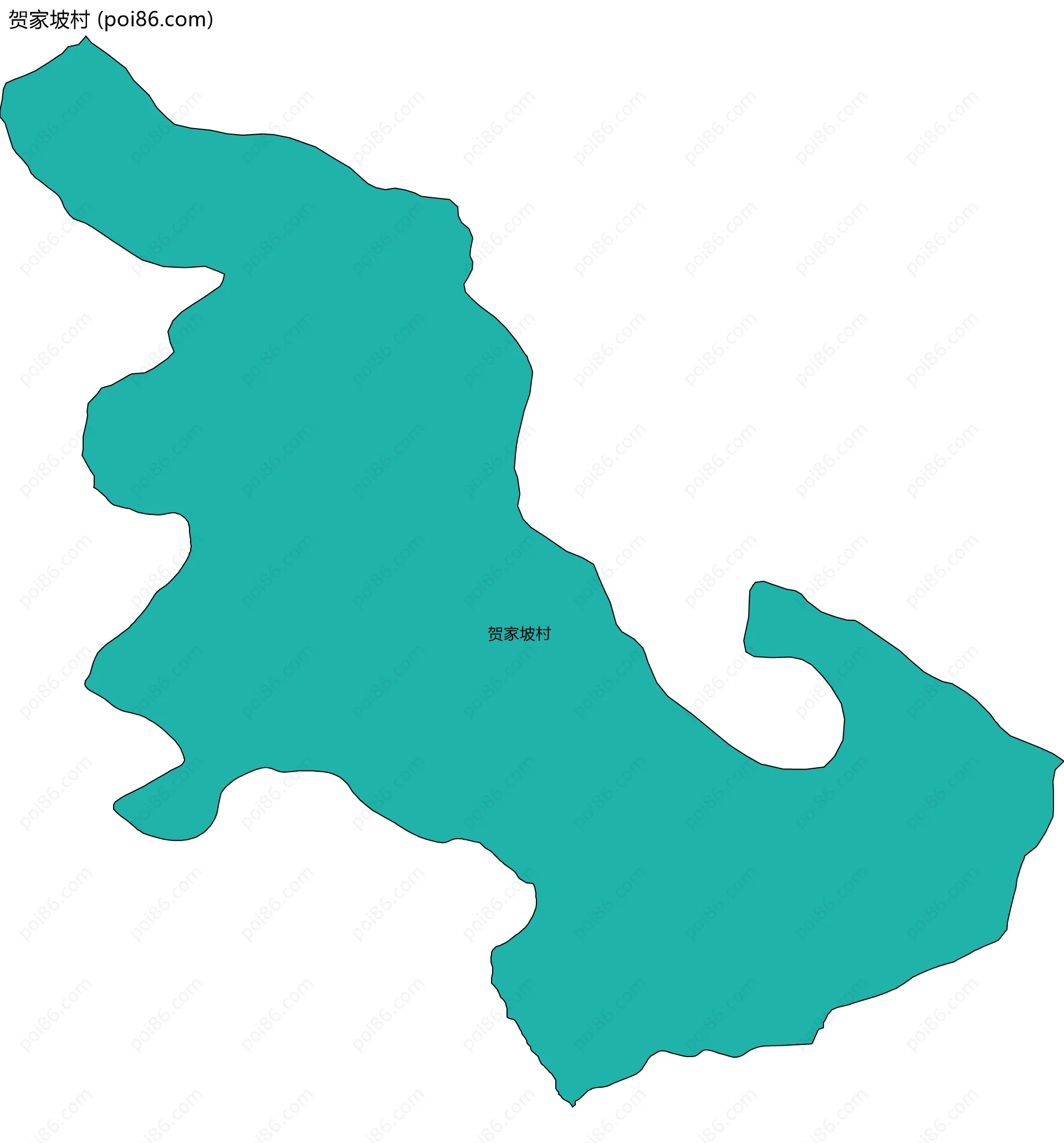 贺家坡村边界地图