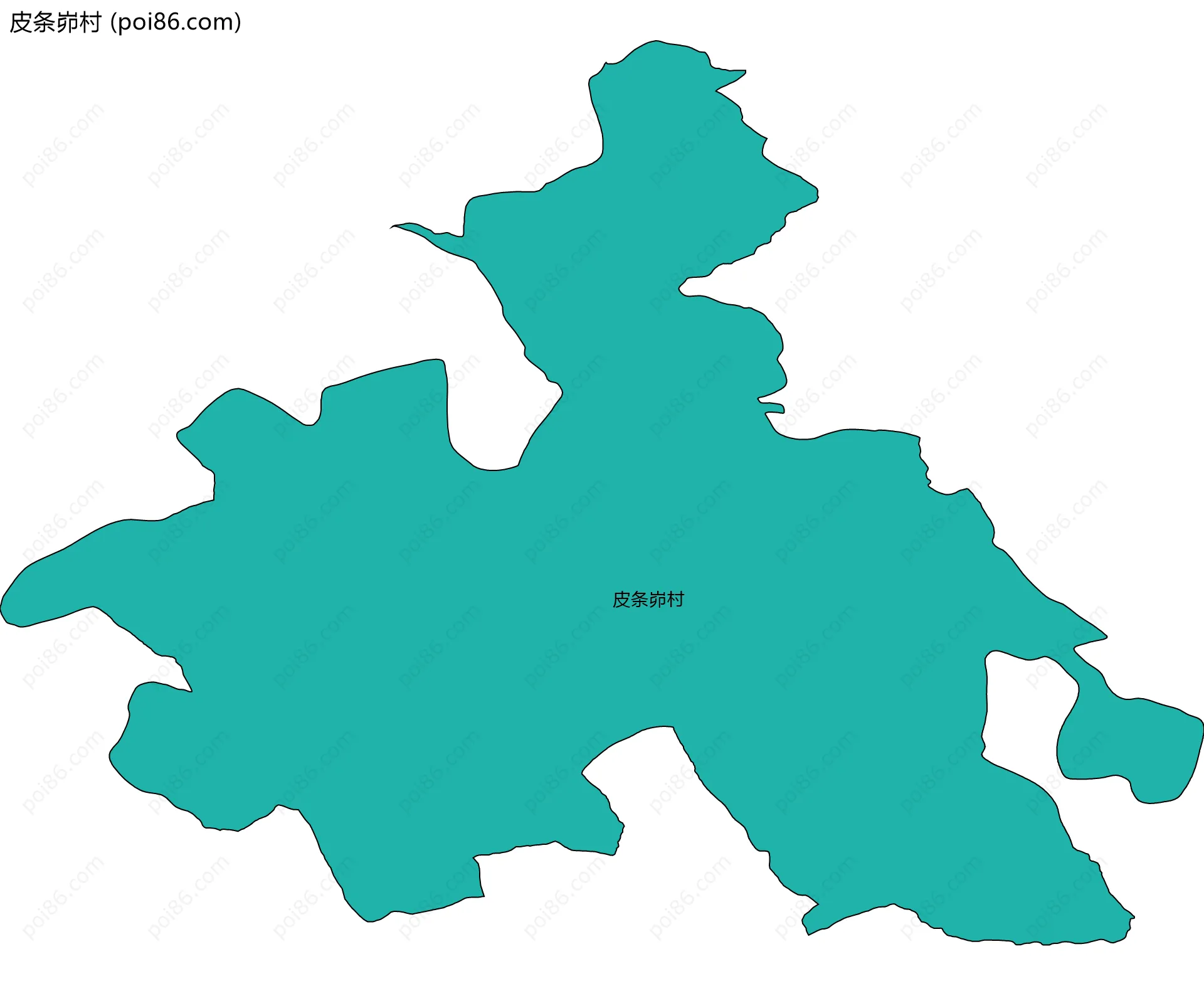 皮条峁村边界地图