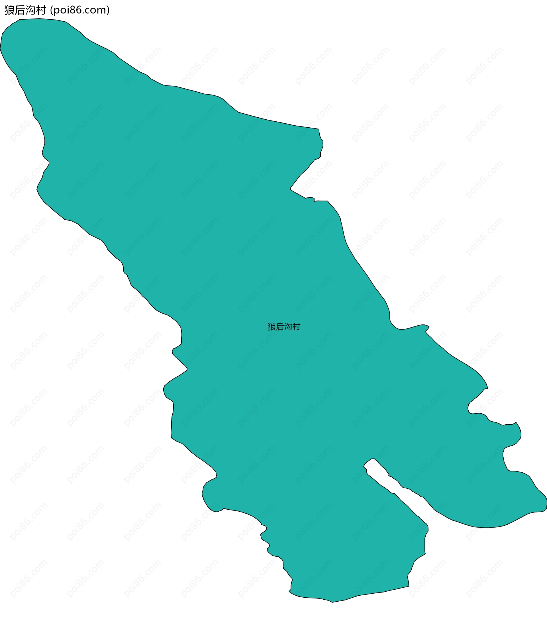 狼后沟村边界地图