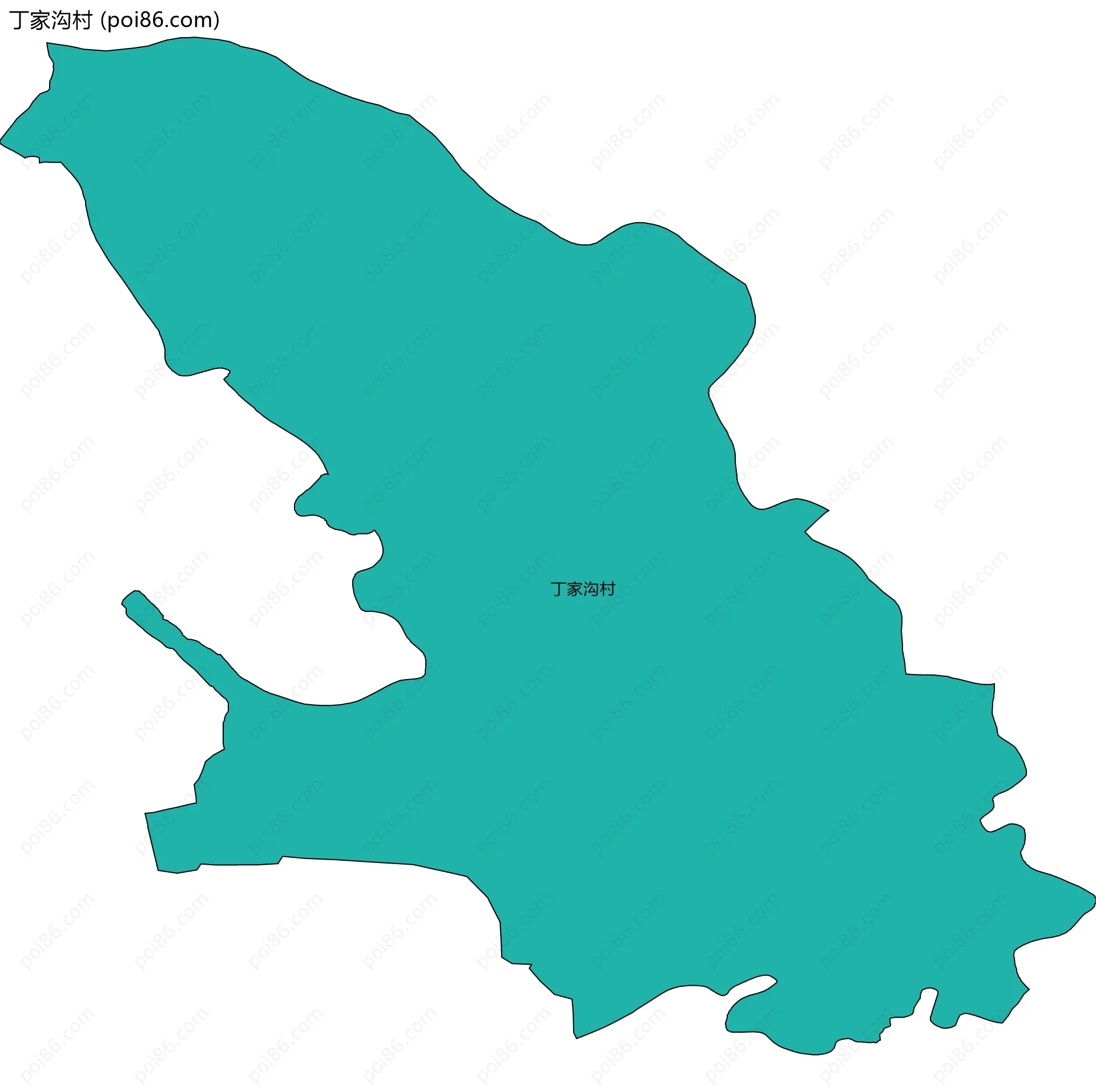 丁家沟村边界地图