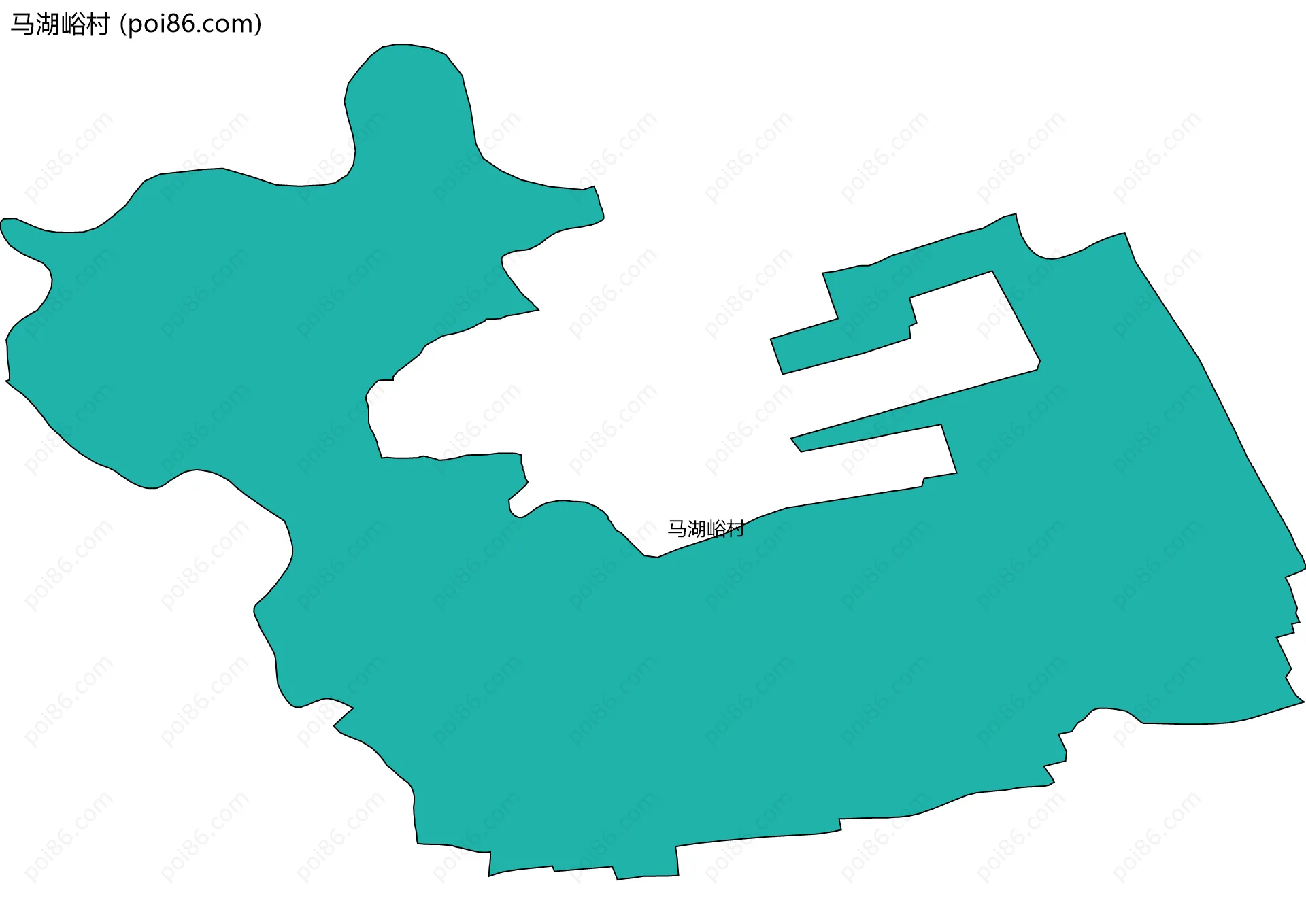 马湖峪村边界地图