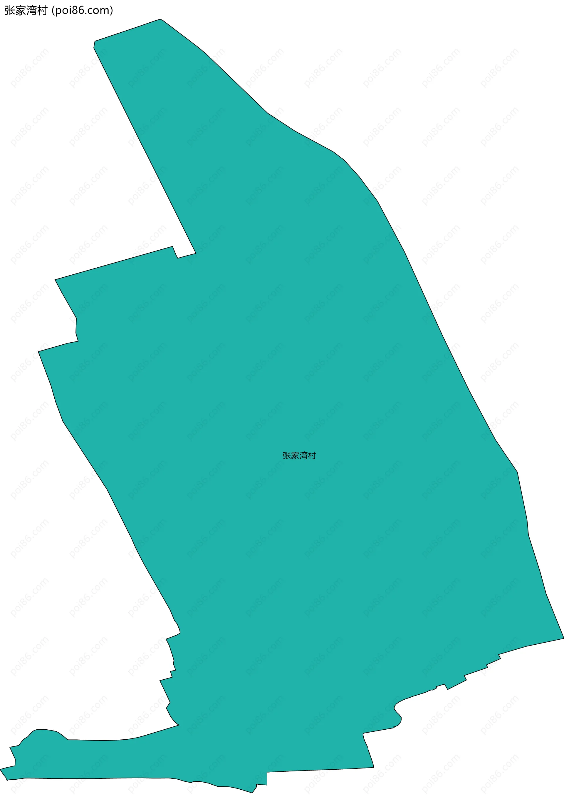 张家湾村边界地图