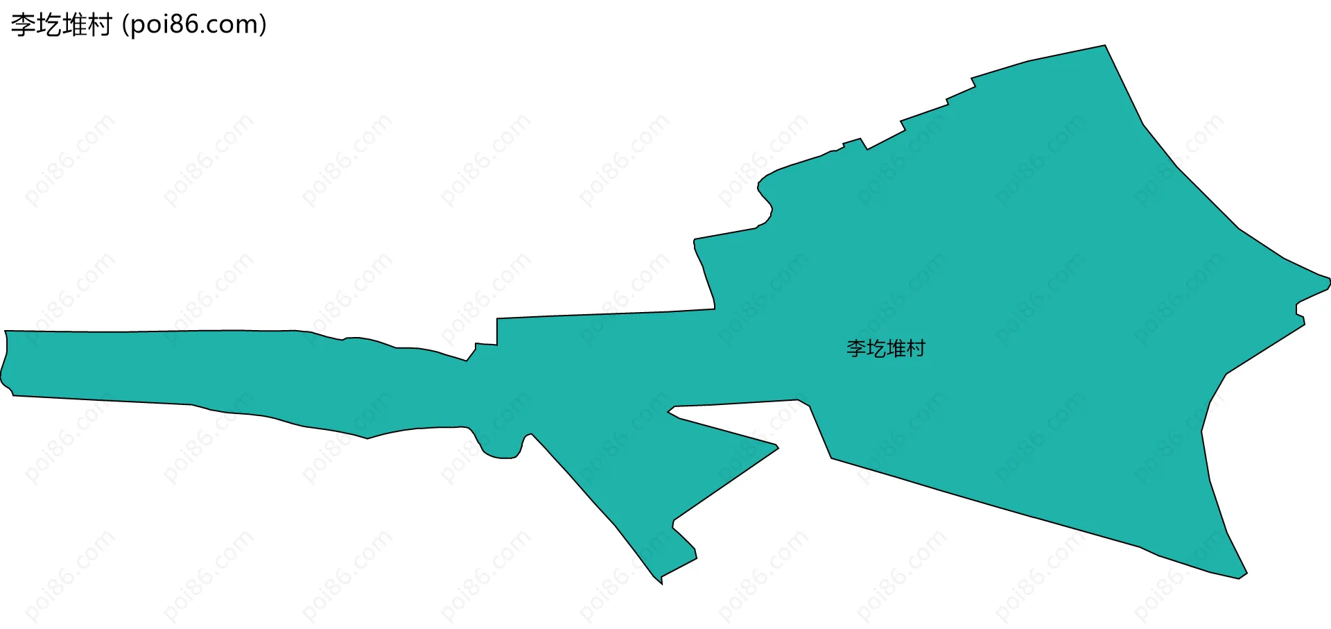 李圪堆村边界地图