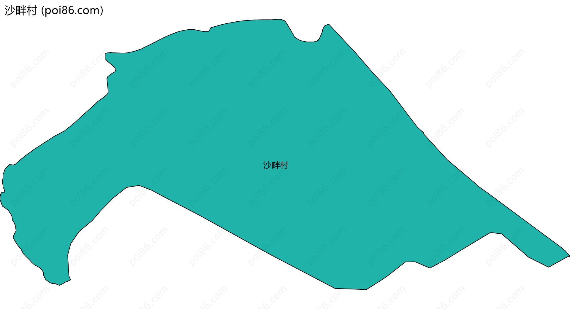 沙畔村边界地图