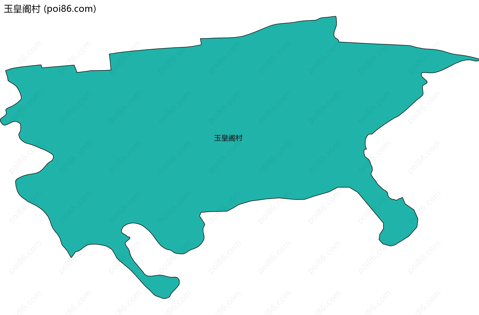 玉皇阁村边界地图
