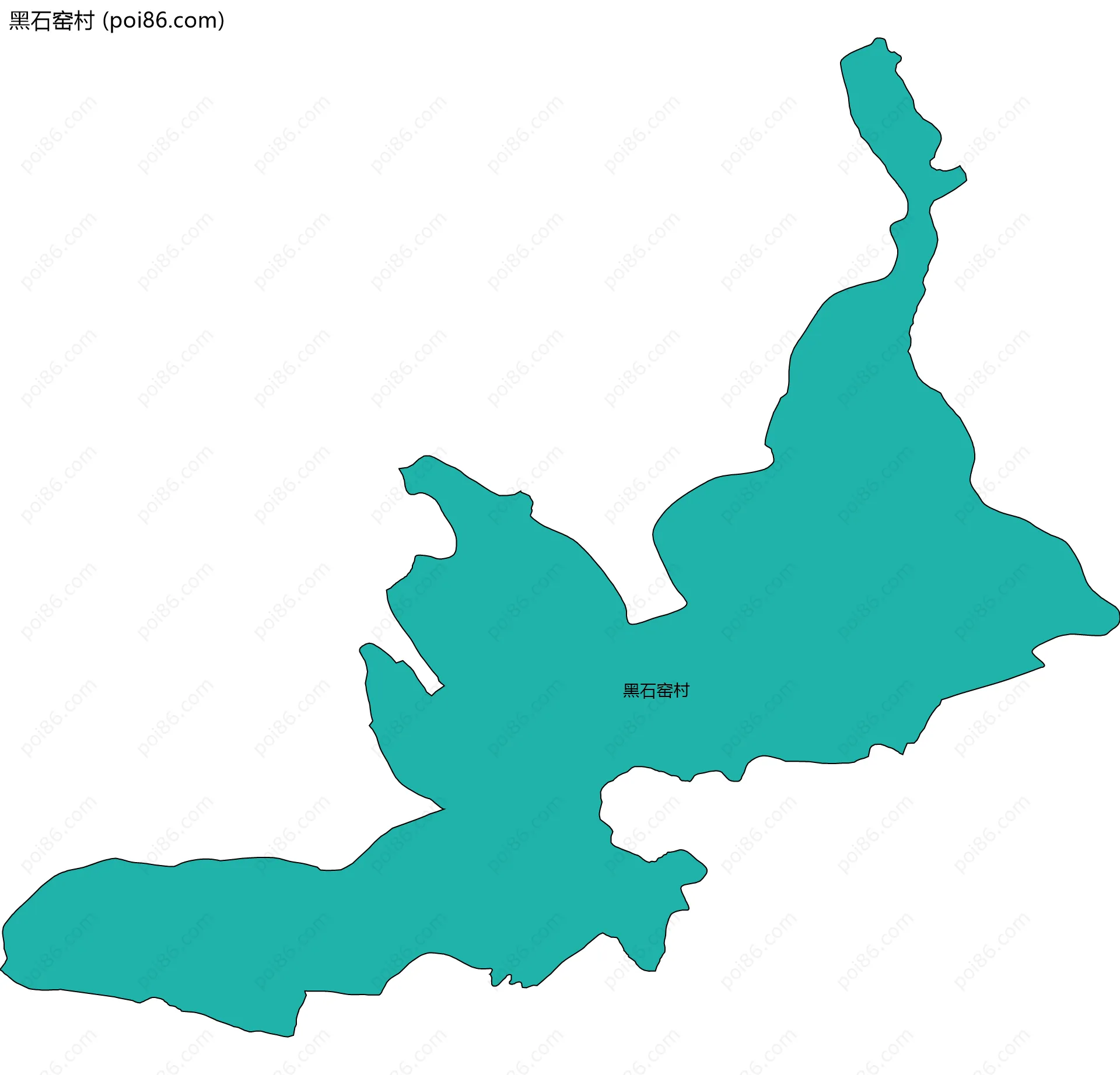 黑石窑村边界地图