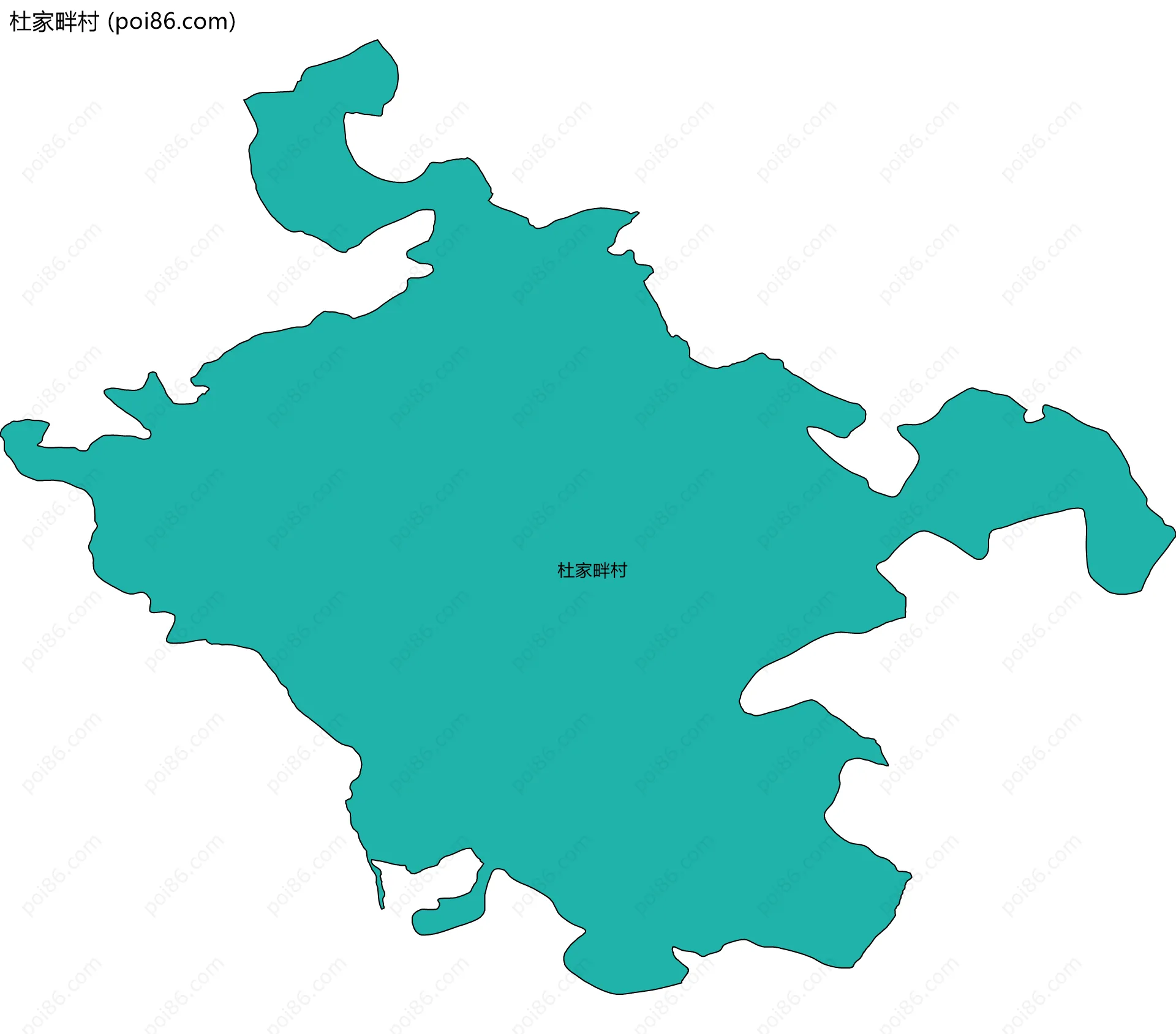 杜家畔村边界地图