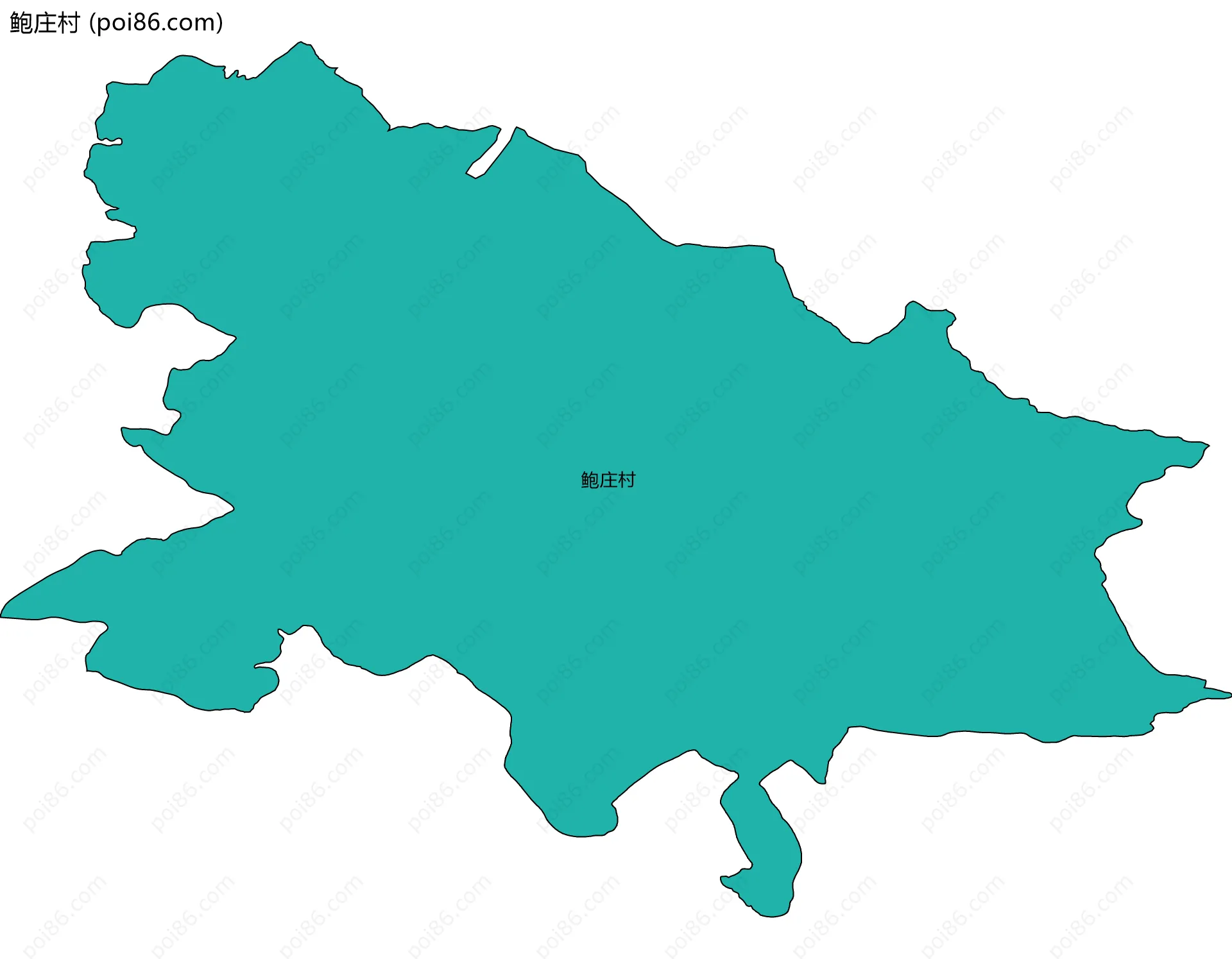 鲍庄村边界地图