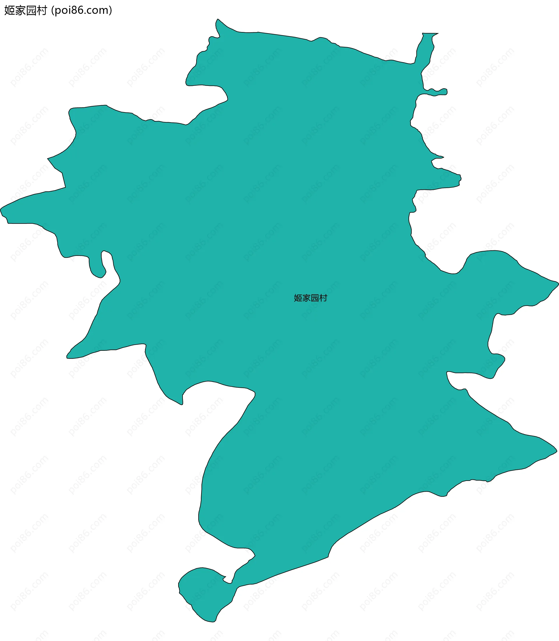 姬家园村边界地图