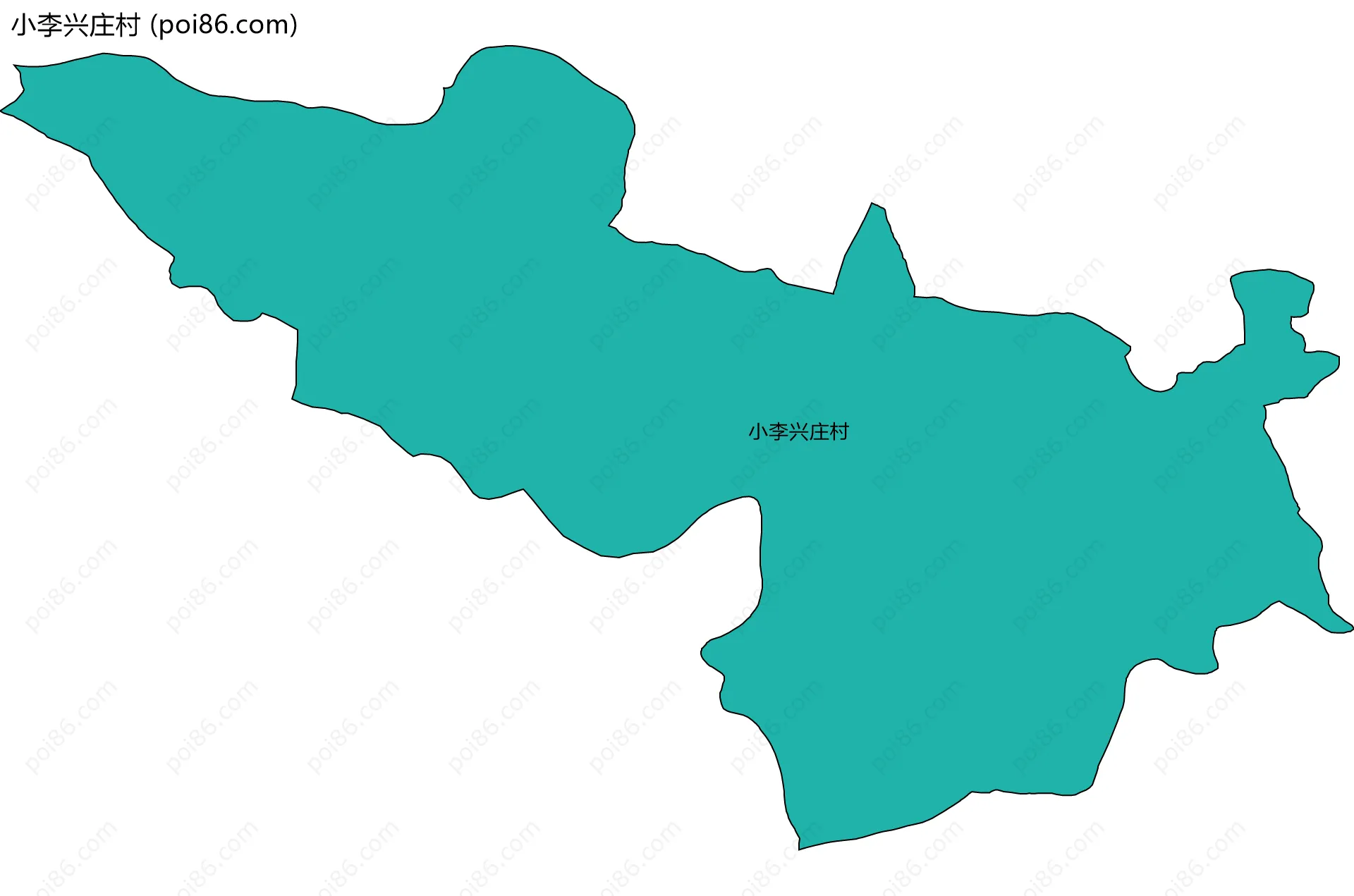 小李兴庄村边界地图