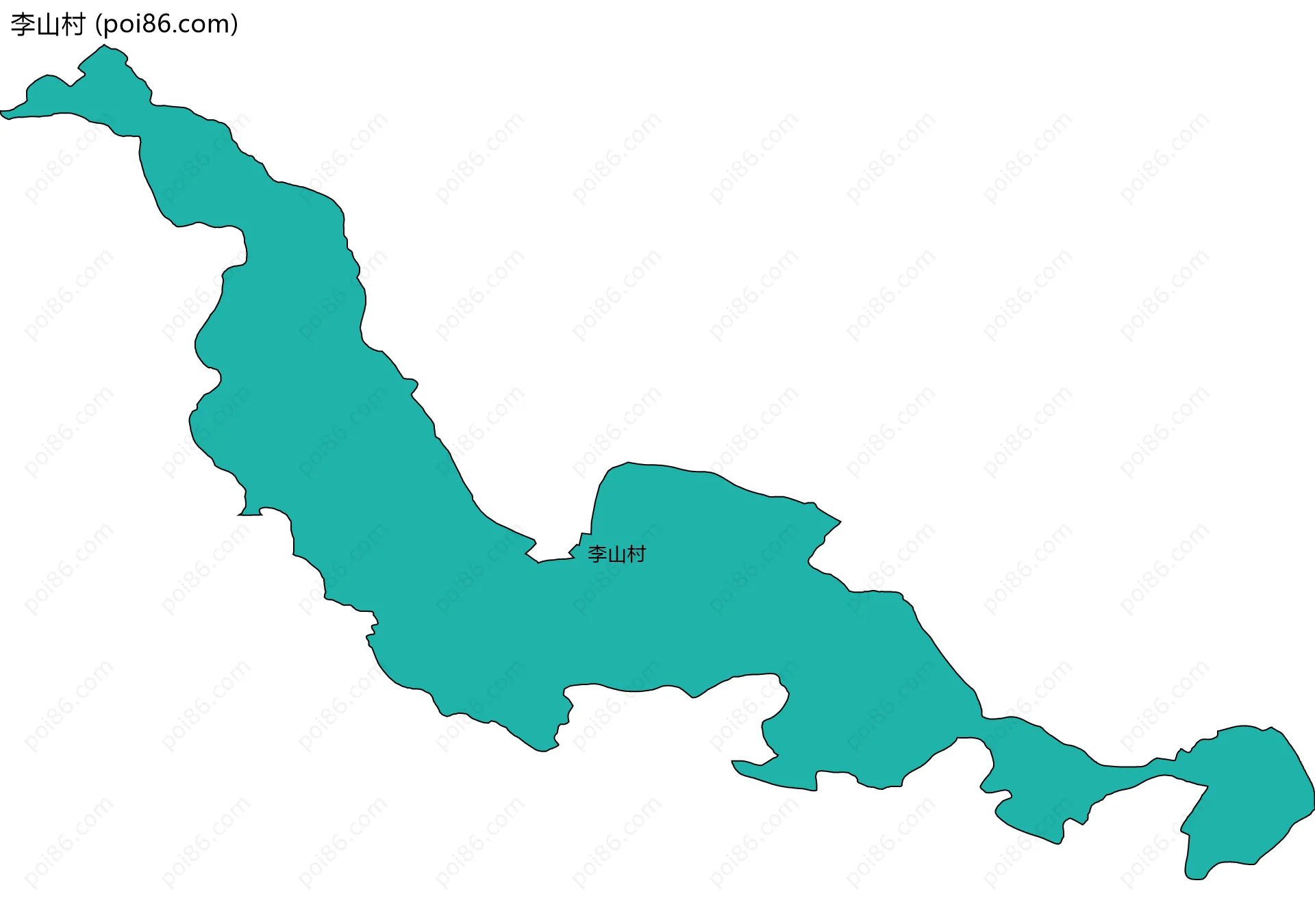 李山村边界地图