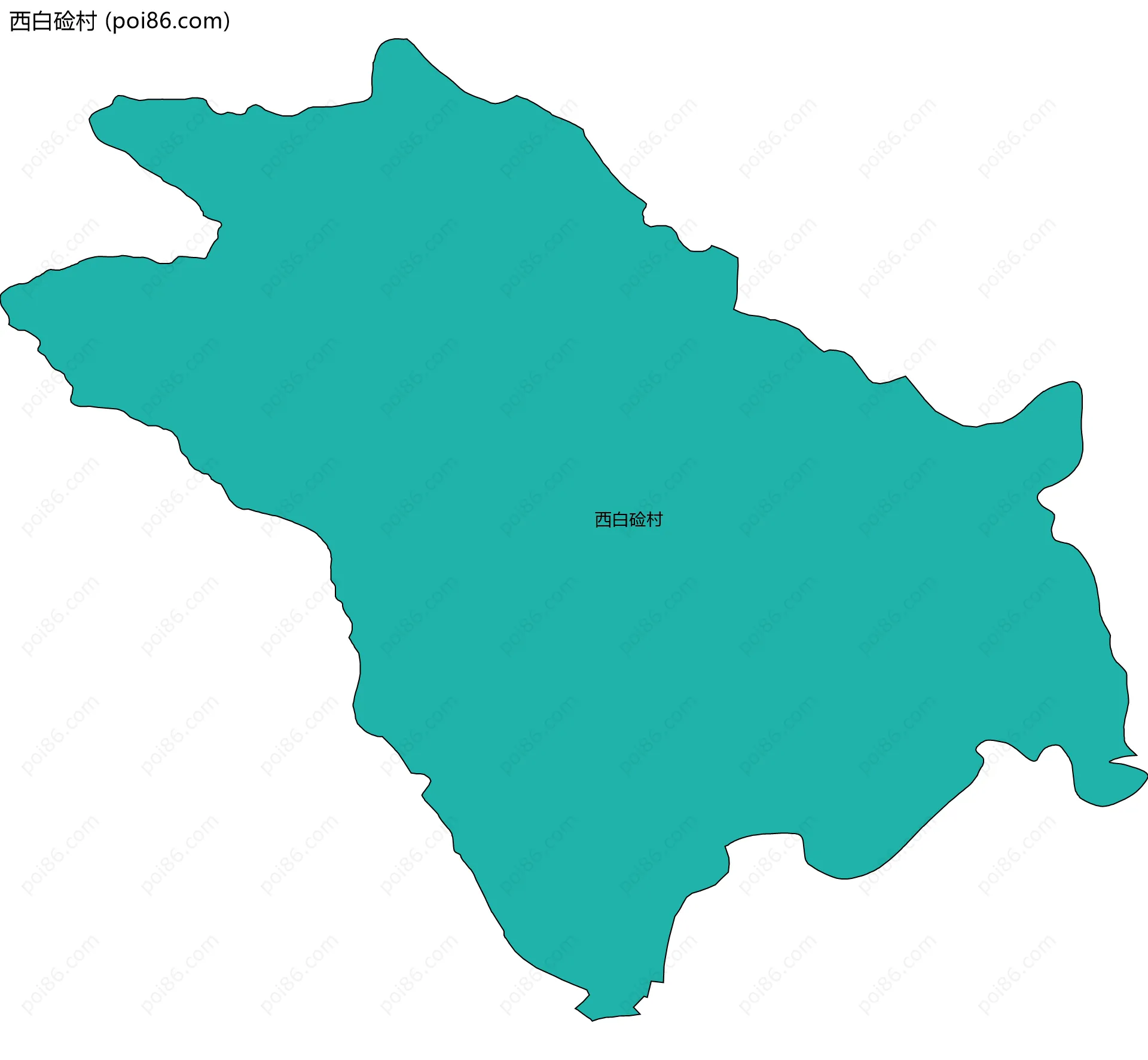 西白硷村边界地图