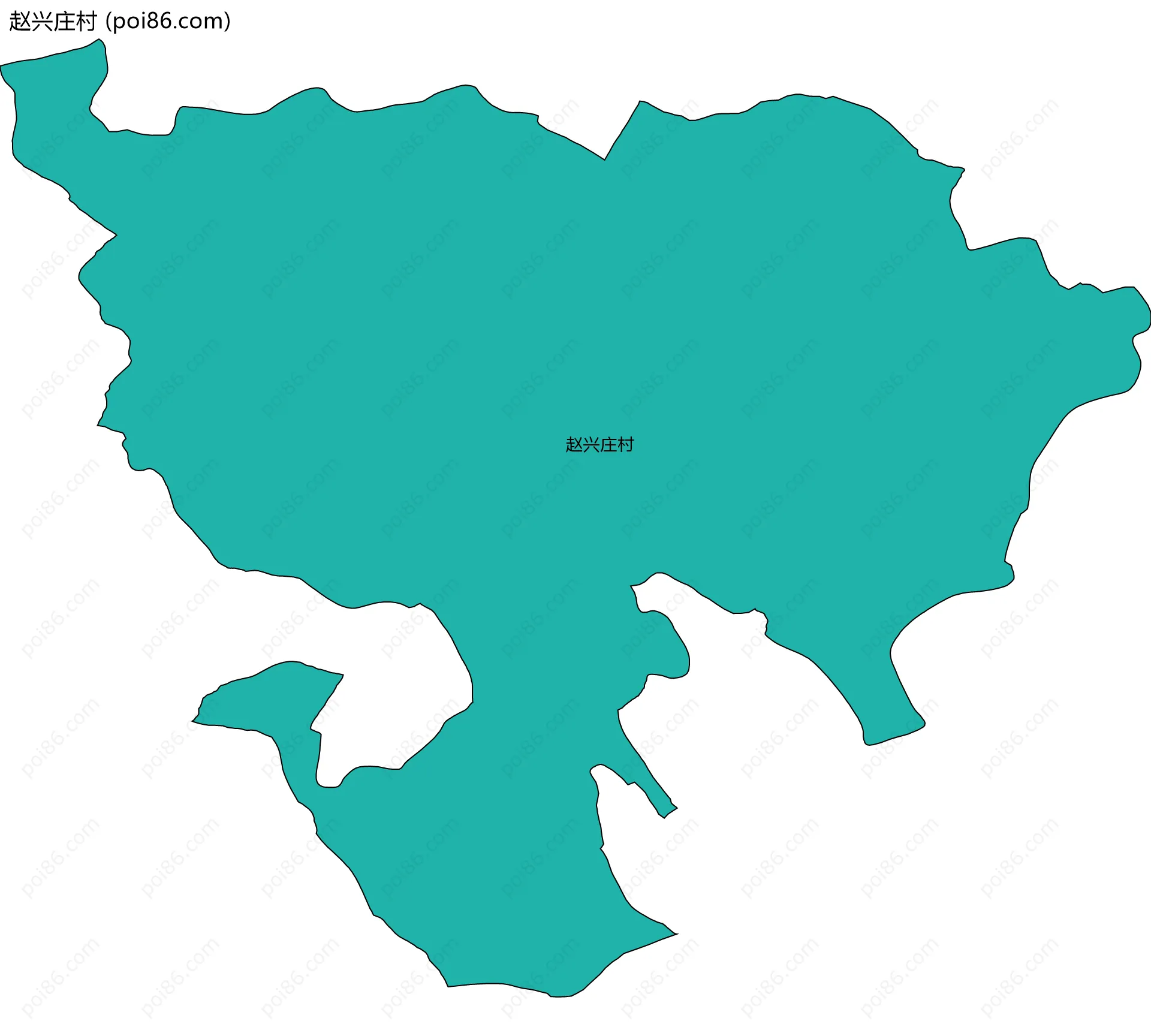 赵兴庄村边界地图