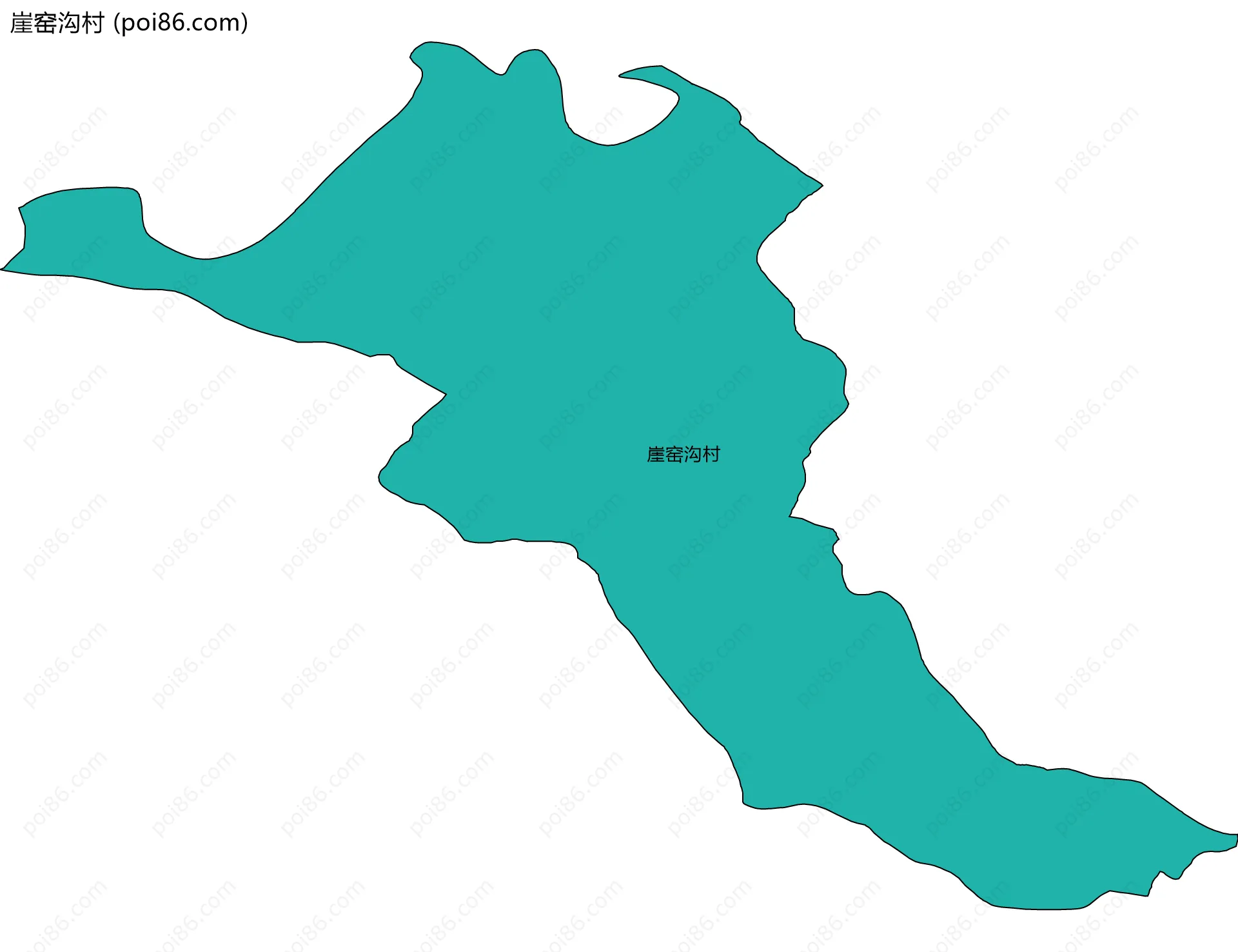 崖窑沟村边界地图