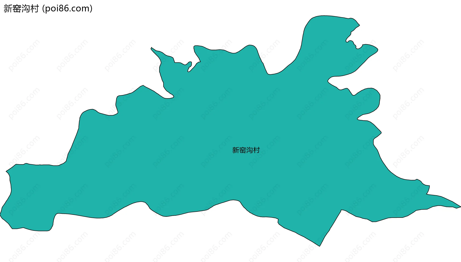 新窑沟村边界地图