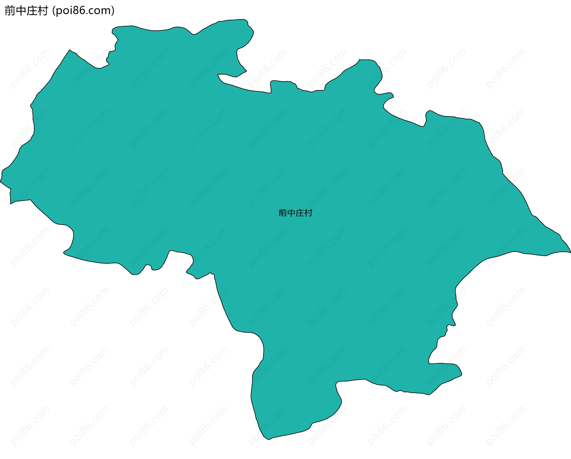 前中庄村边界地图